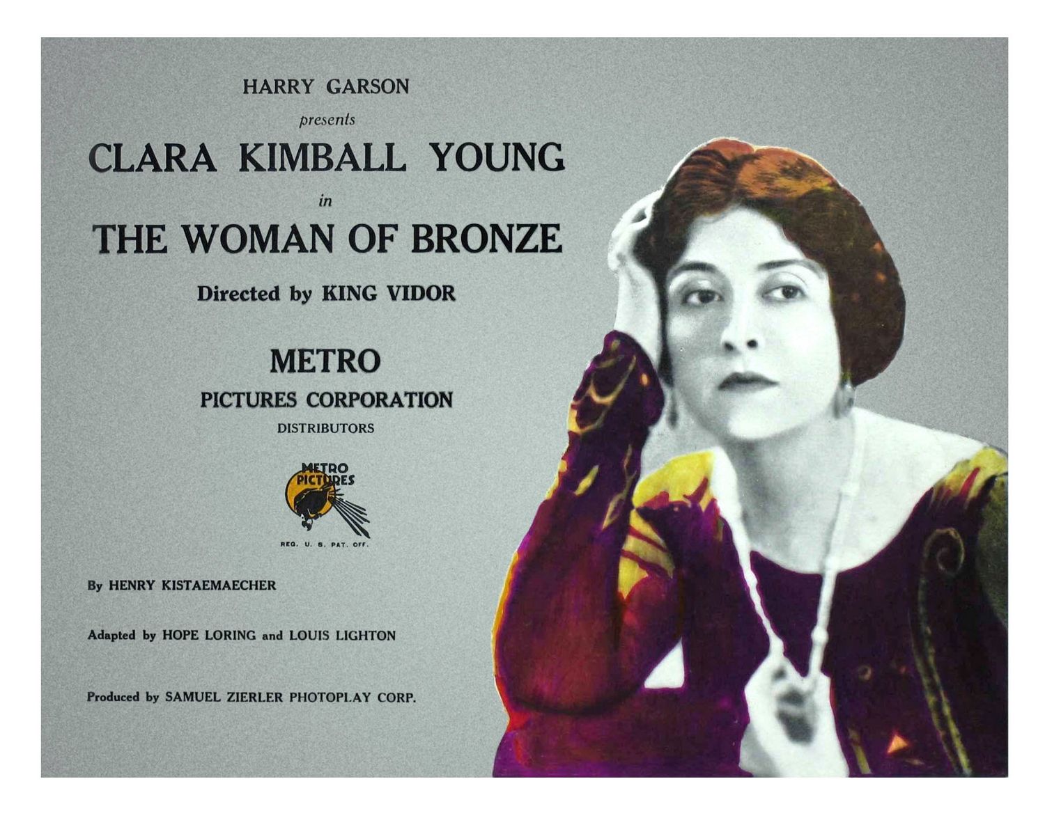 Extra Large Movie Poster Image for The Woman of Bronze 