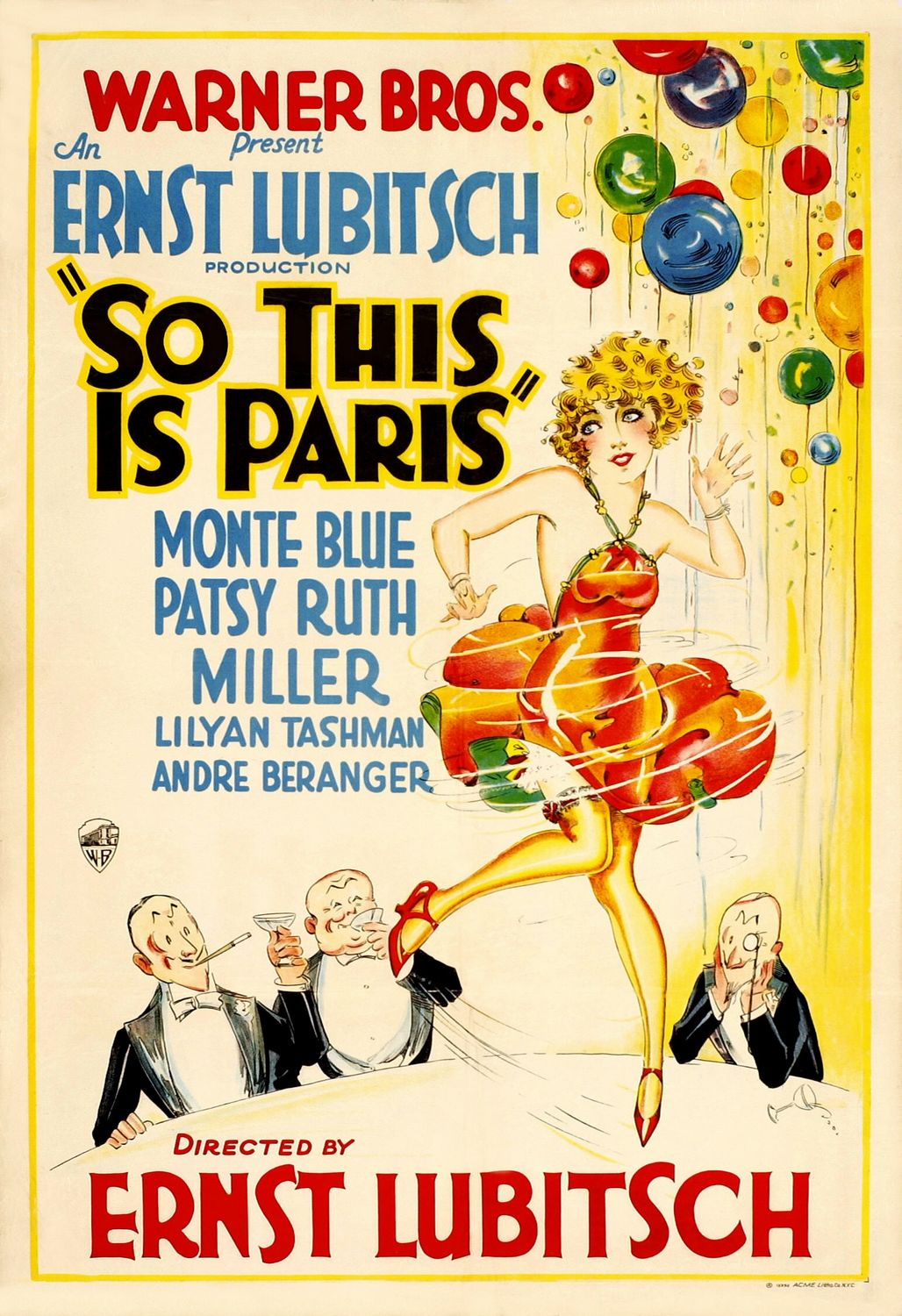 Extra Large Movie Poster Image for So This Is Paris 