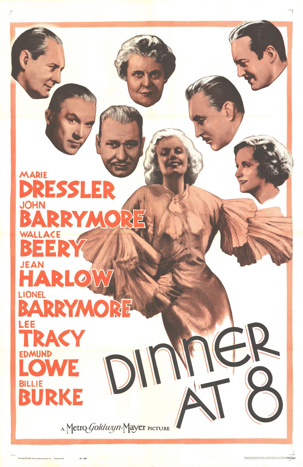 Extra Large Movie Poster Image for Dinner at Eight 