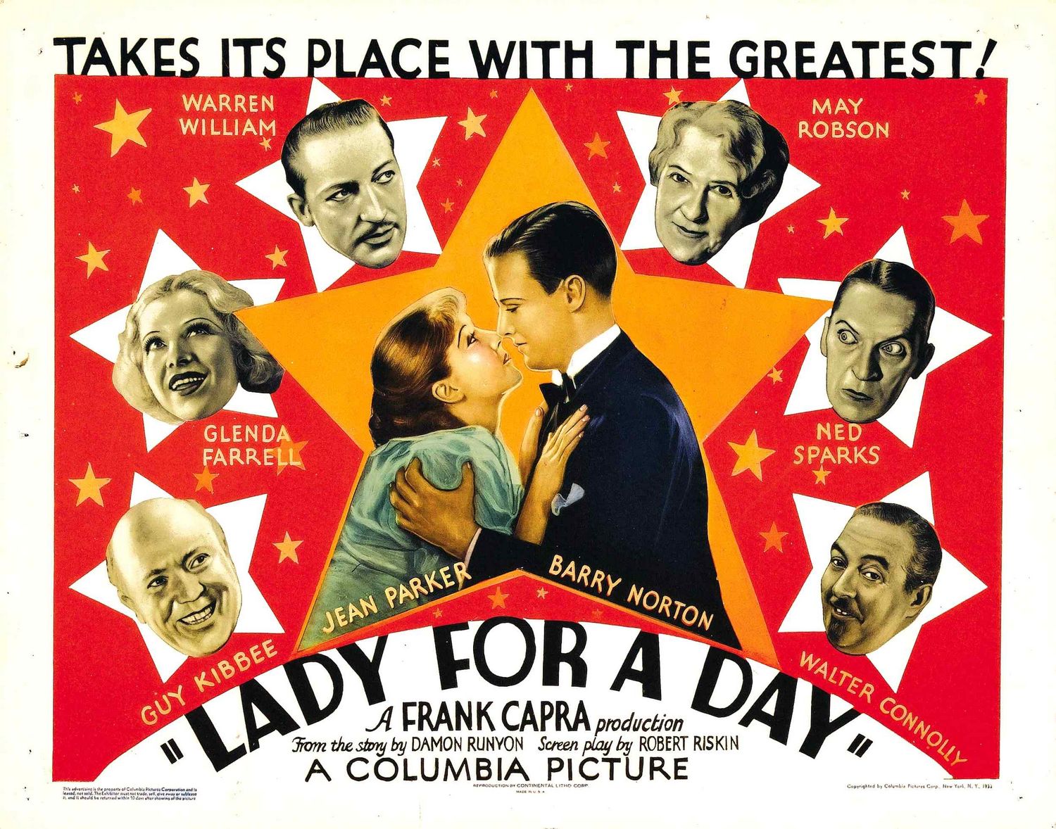 Extra Large Movie Poster Image for Lady for a Day 