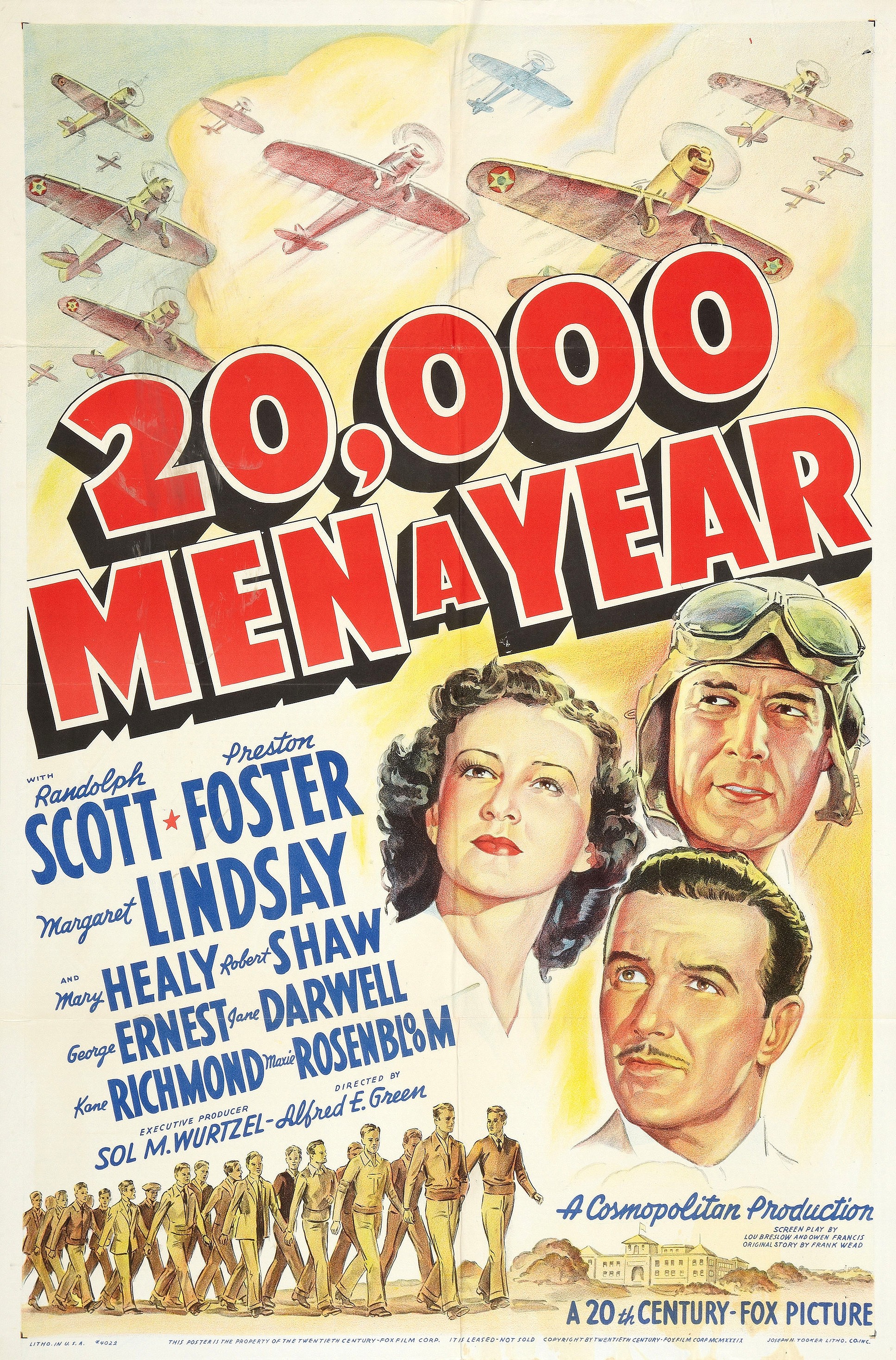 Mega Sized Movie Poster Image for 20,000 Men a Year 