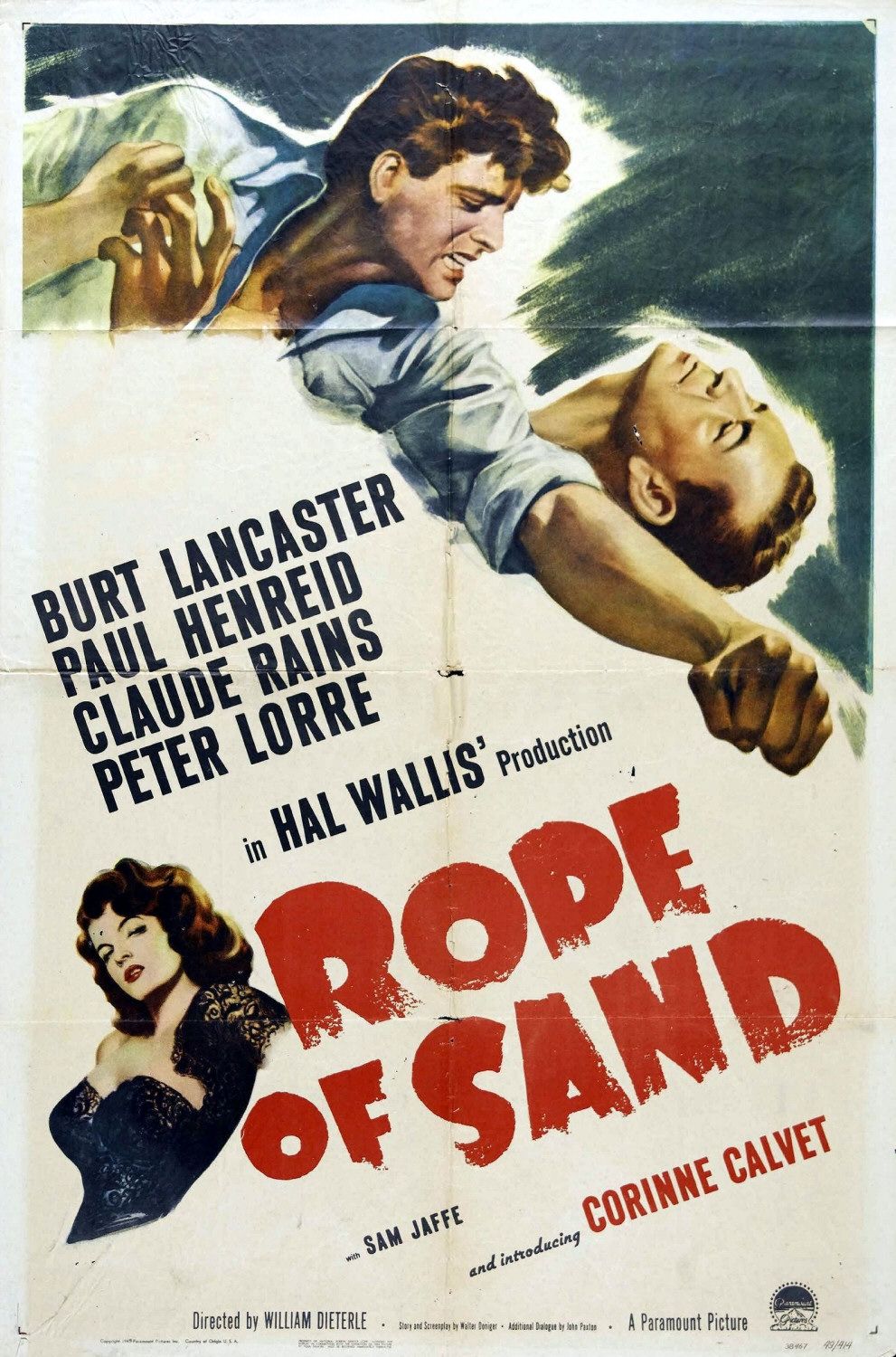 Extra Large Movie Poster Image for Rope of Sand (#1 of 2)