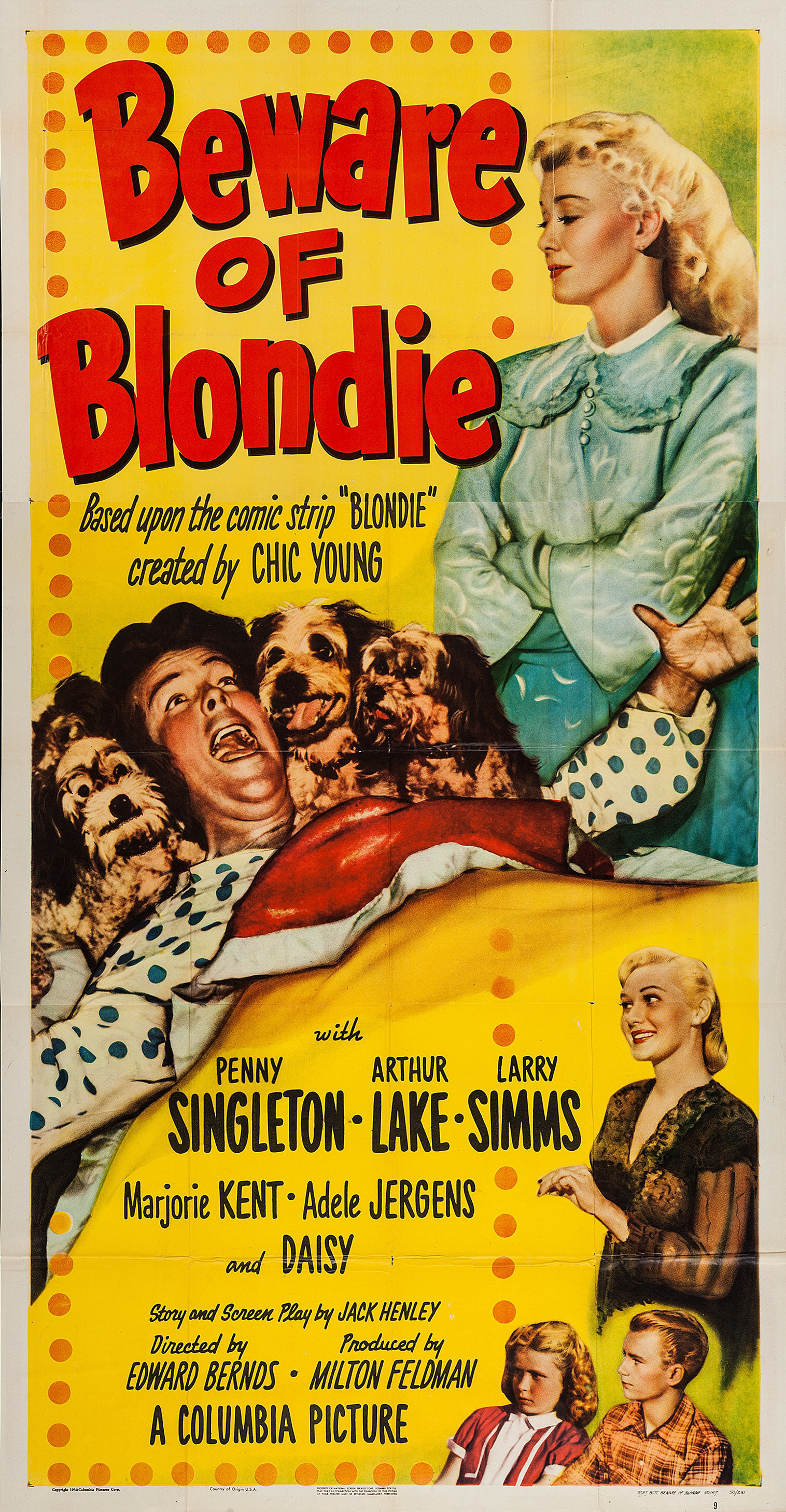 Mega Sized Movie Poster Image for Beware of Blondie (#2 of 4)