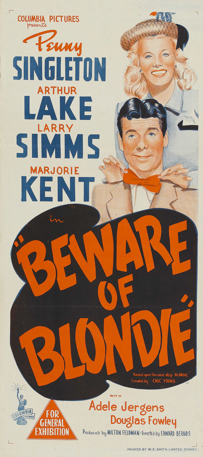 Extra Large Movie Poster Image for Beware of Blondie (#4 of 4)