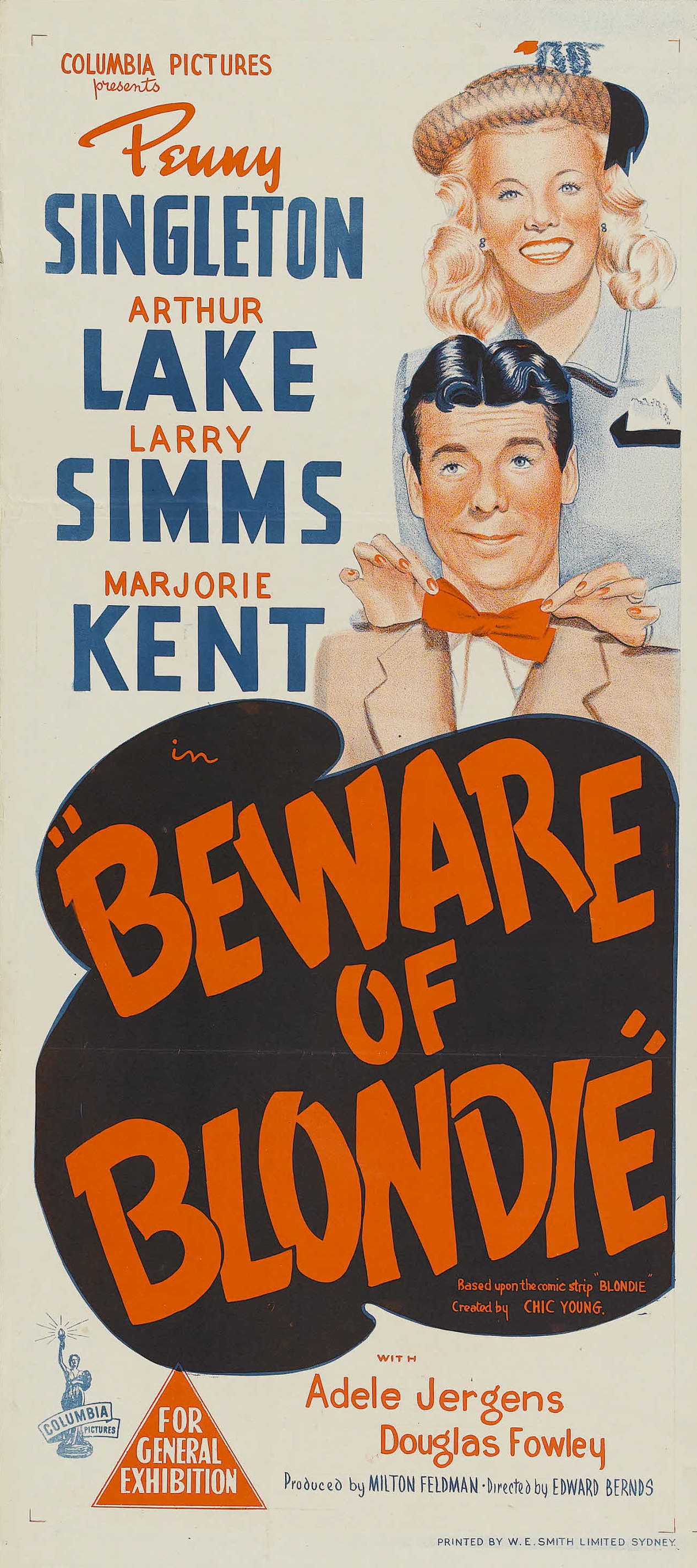 Mega Sized Movie Poster Image for Beware of Blondie (#4 of 4)