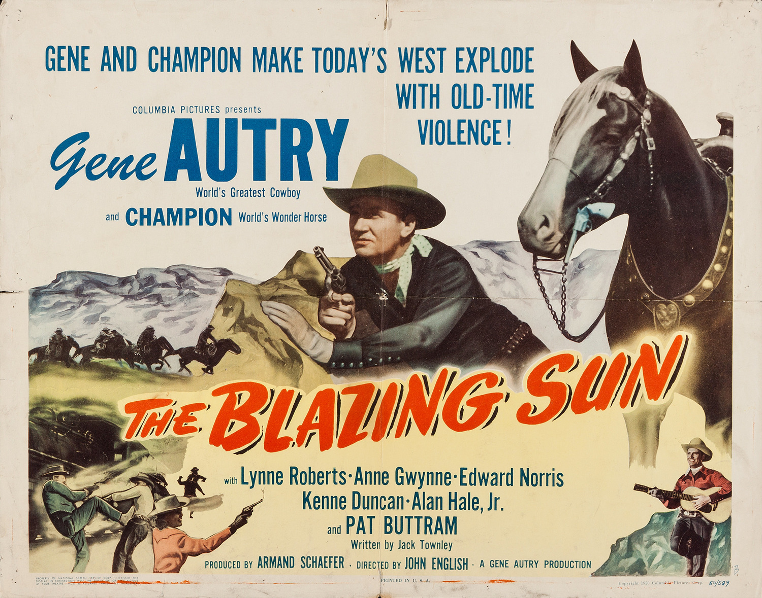 Extra Large Movie Poster Image for The Blazing Sun (#3 of 4)