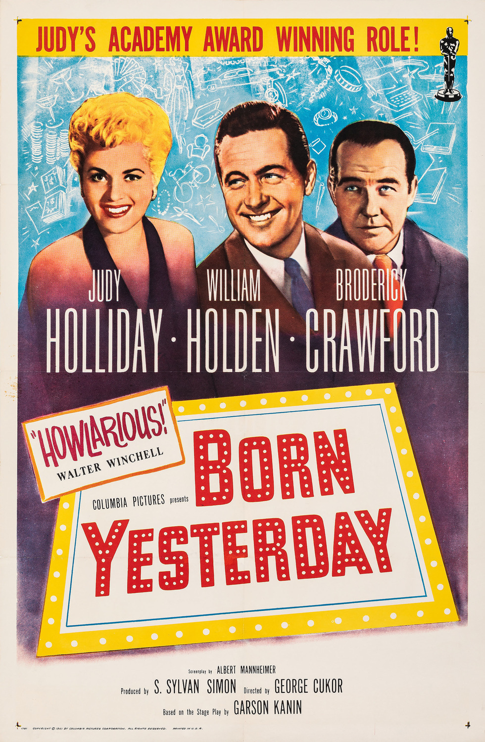 Extra Large Movie Poster Image for Born Yesterday 