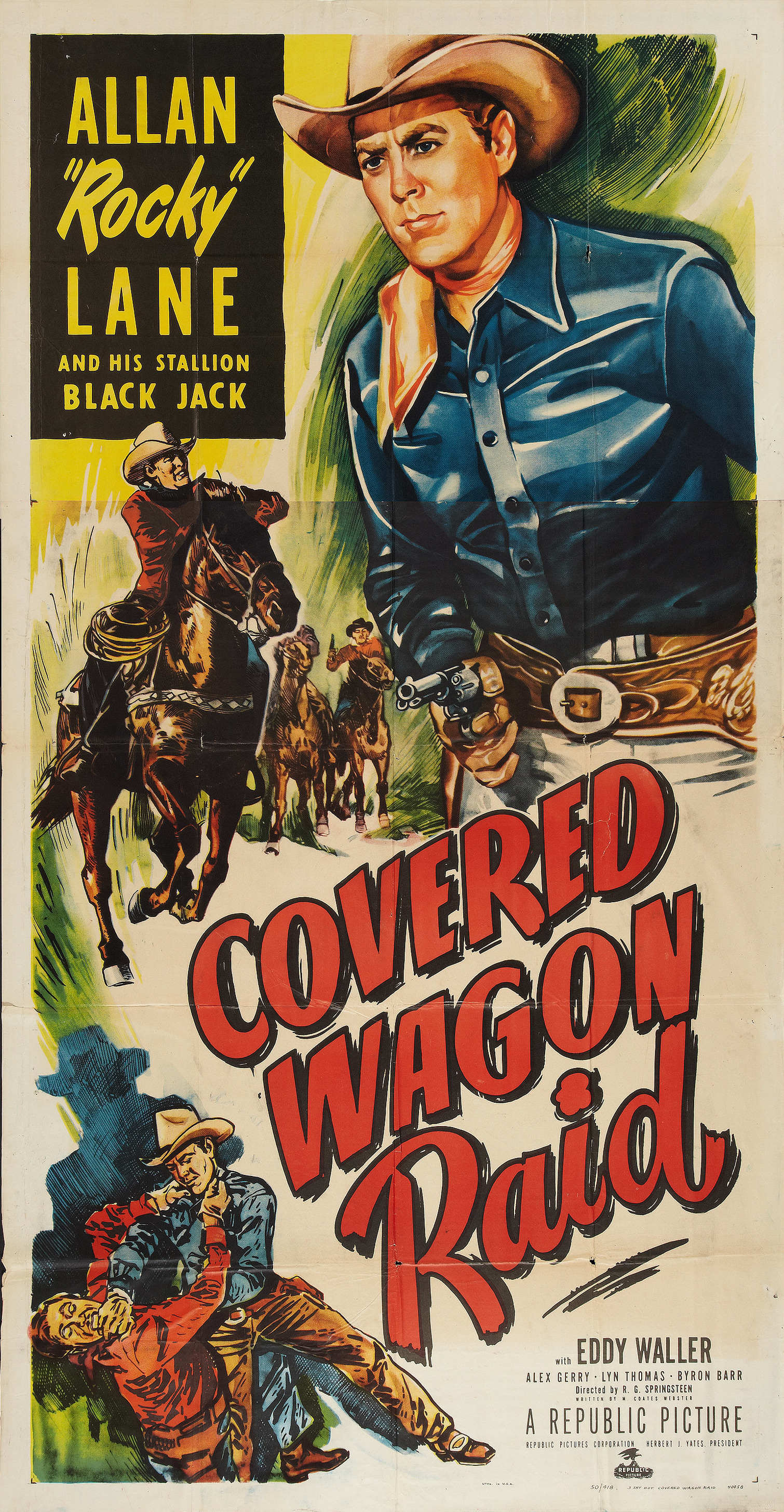 Mega Sized Movie Poster Image for Covered Wagon Raid 