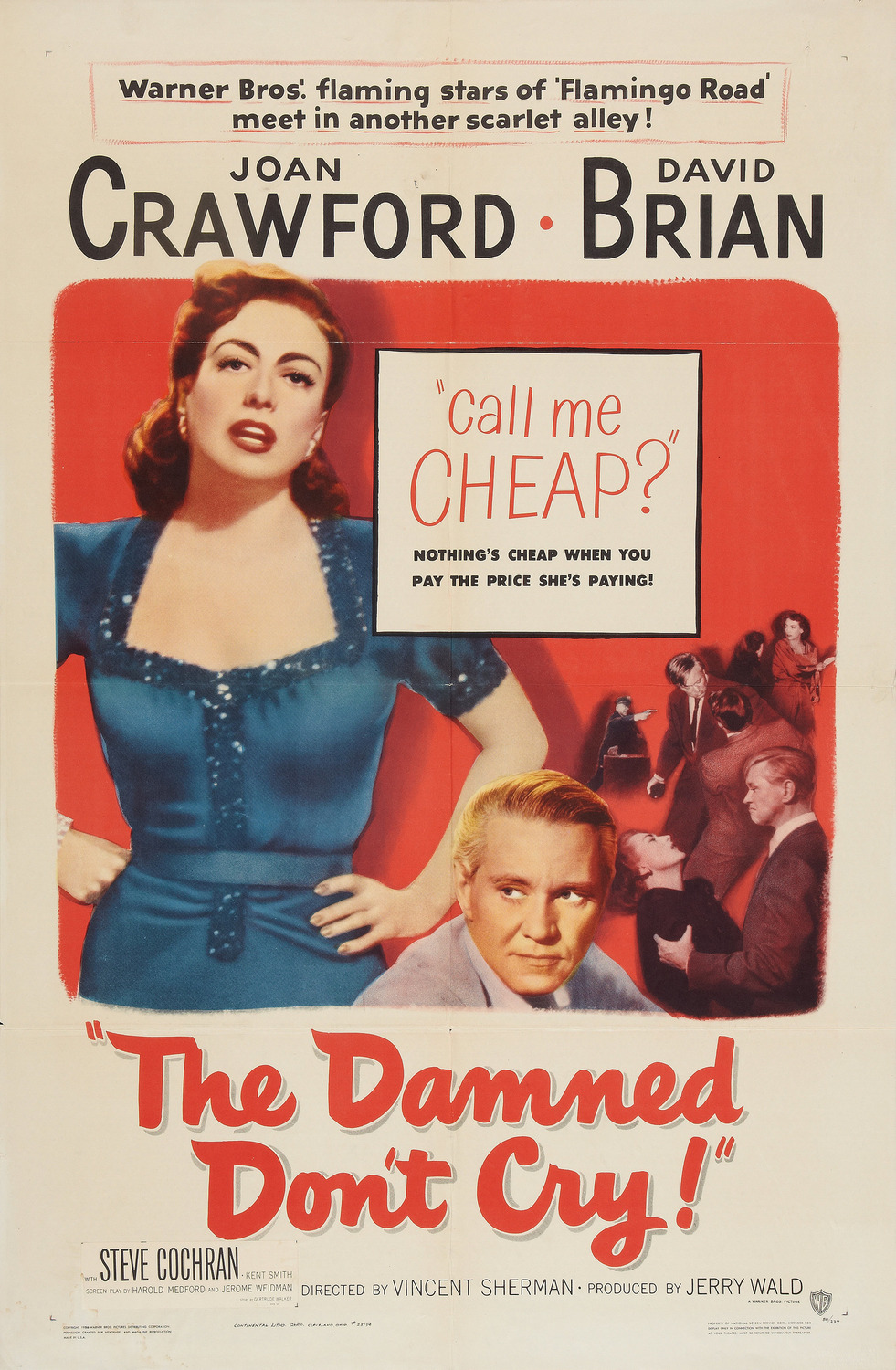 Extra Large Movie Poster Image for The Damned Don't Cry (#1 of 3)