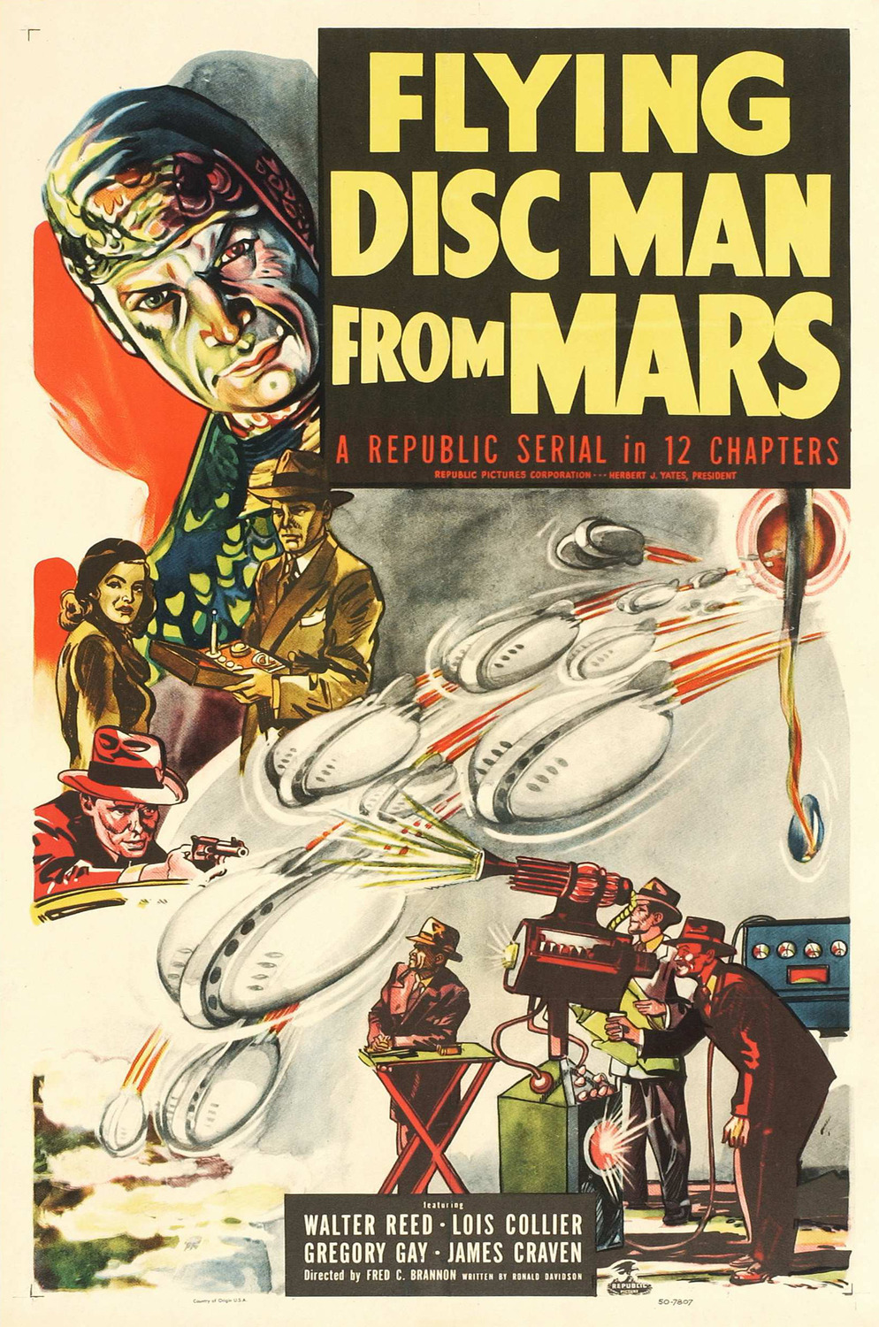 Extra Large Movie Poster Image for Flying Disc Man from Mars (#1 of 3)