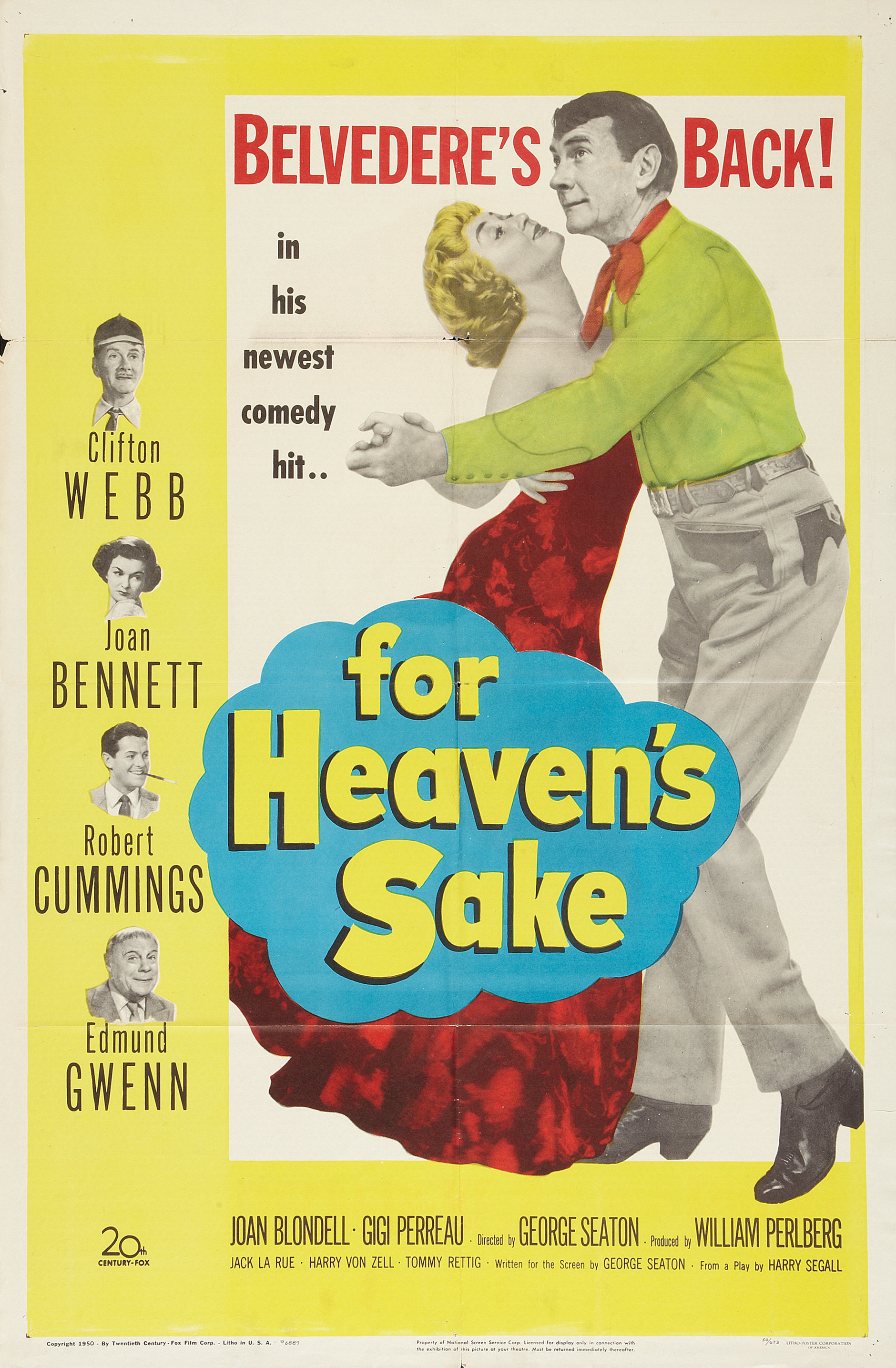 Mega Sized Movie Poster Image for For Heaven's Sake 