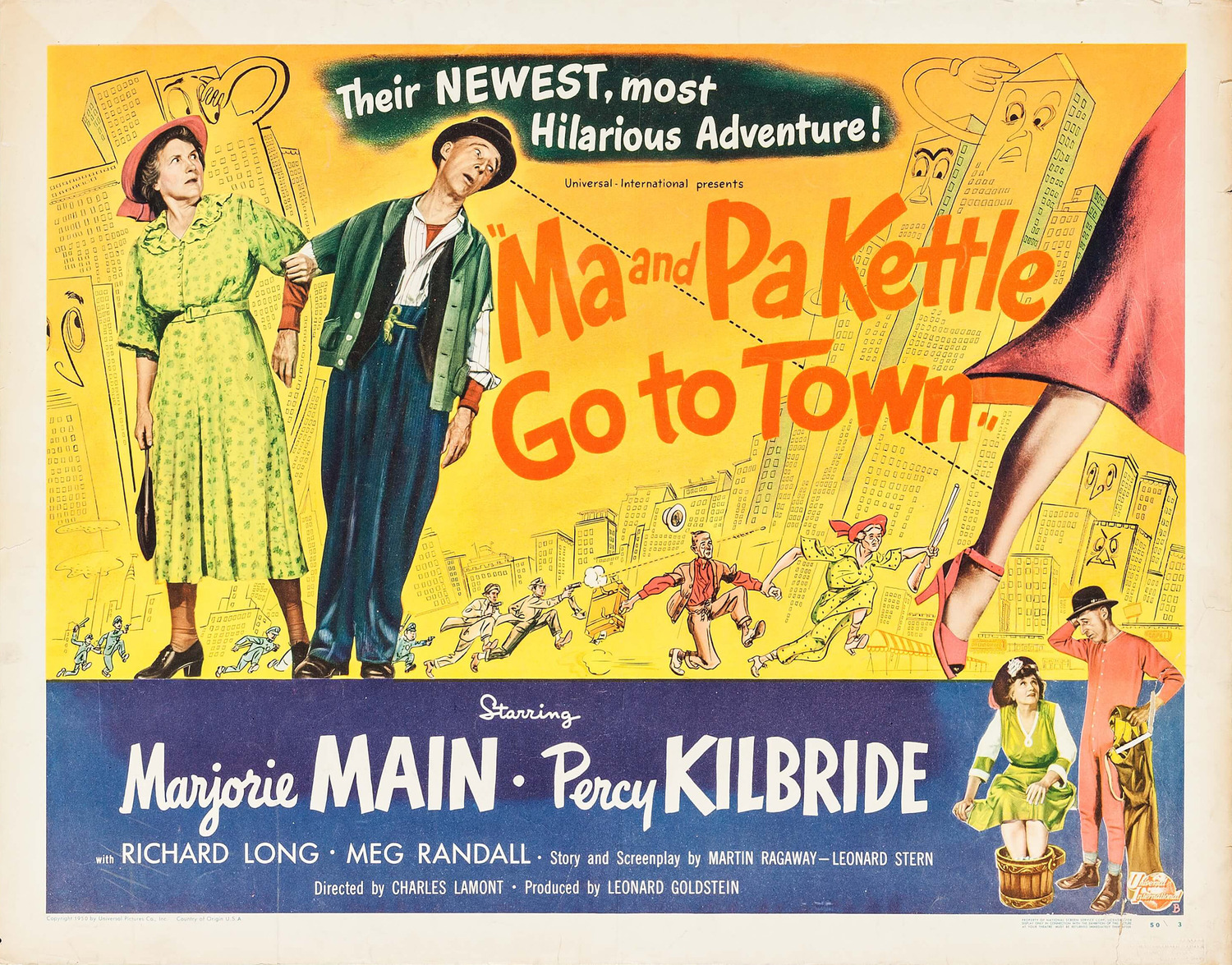 Extra Large Movie Poster Image for Ma and Pa Kettle Go to Town (#2 of 2)