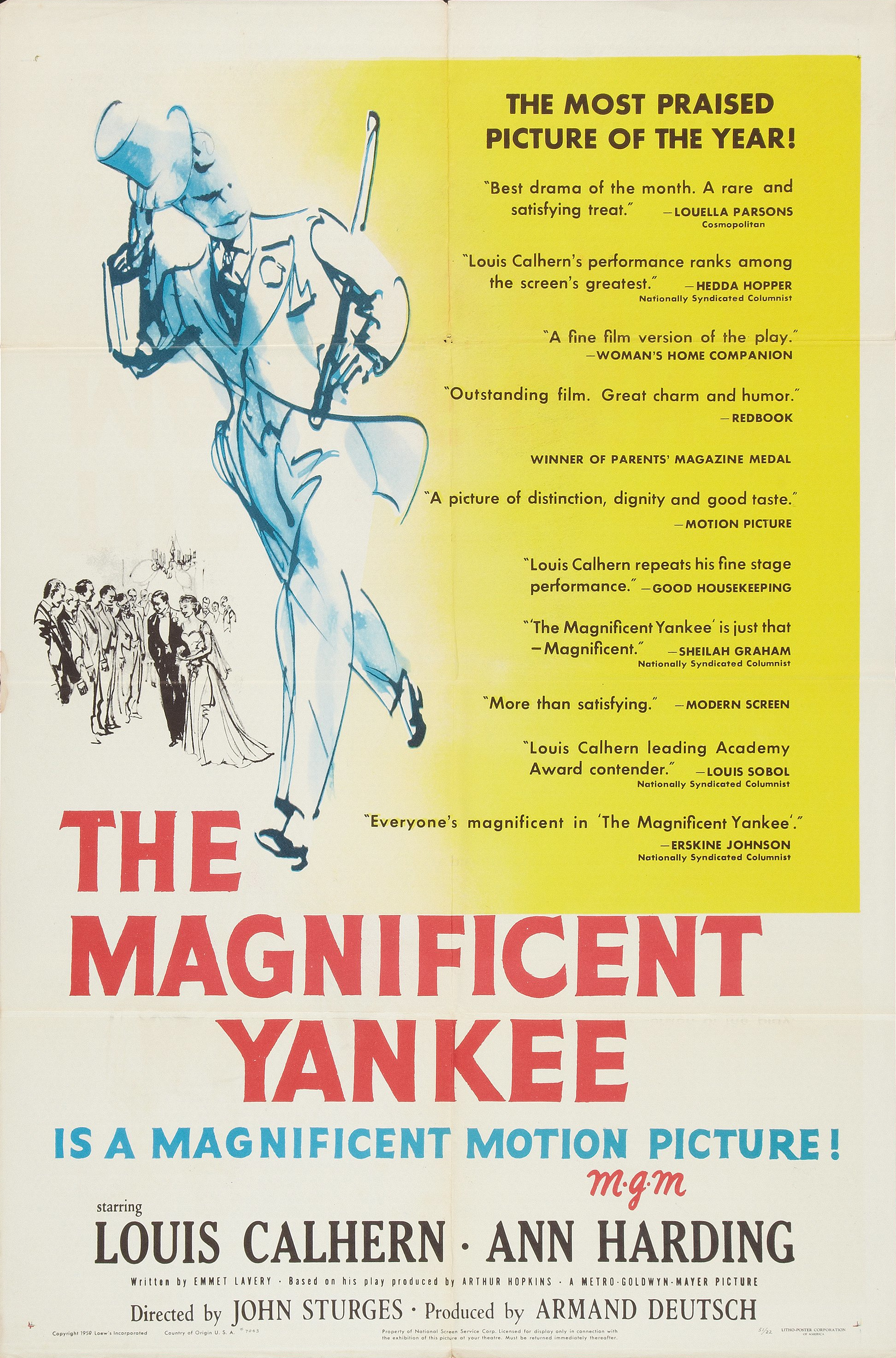 Mega Sized Movie Poster Image for The Magnificent Yankee 