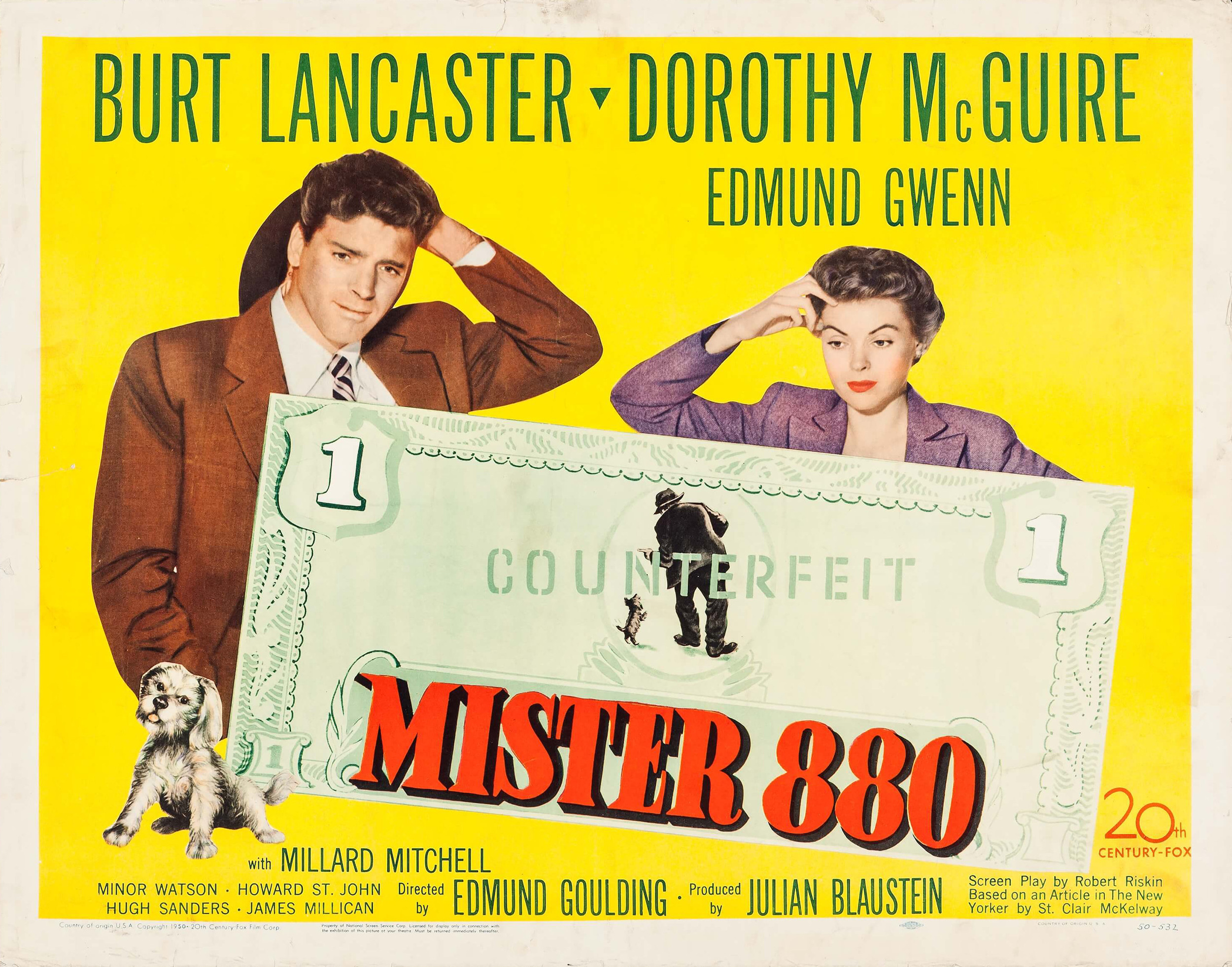 Mega Sized Movie Poster Image for Mister 880 (#2 of 2)