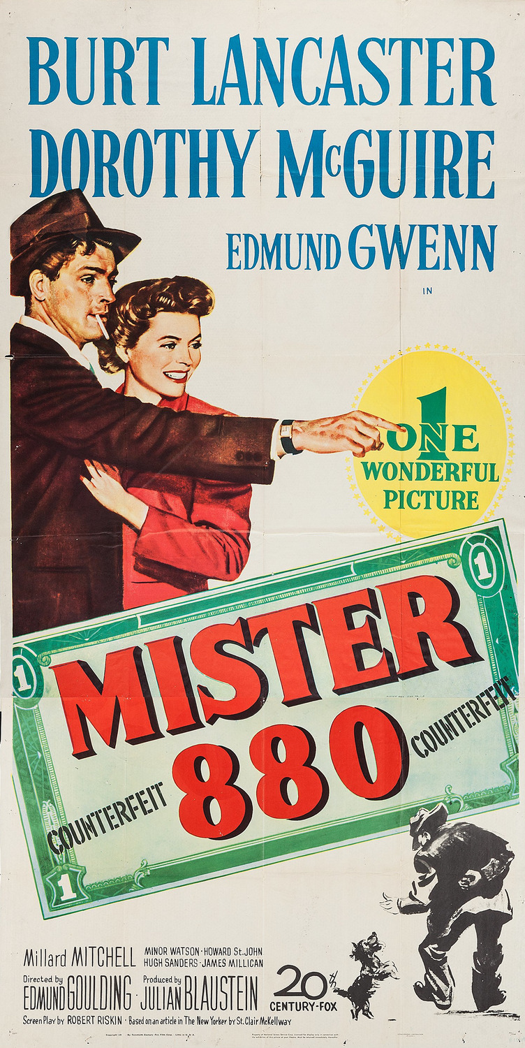 Extra Large Movie Poster Image for Mister 880 (#1 of 2)