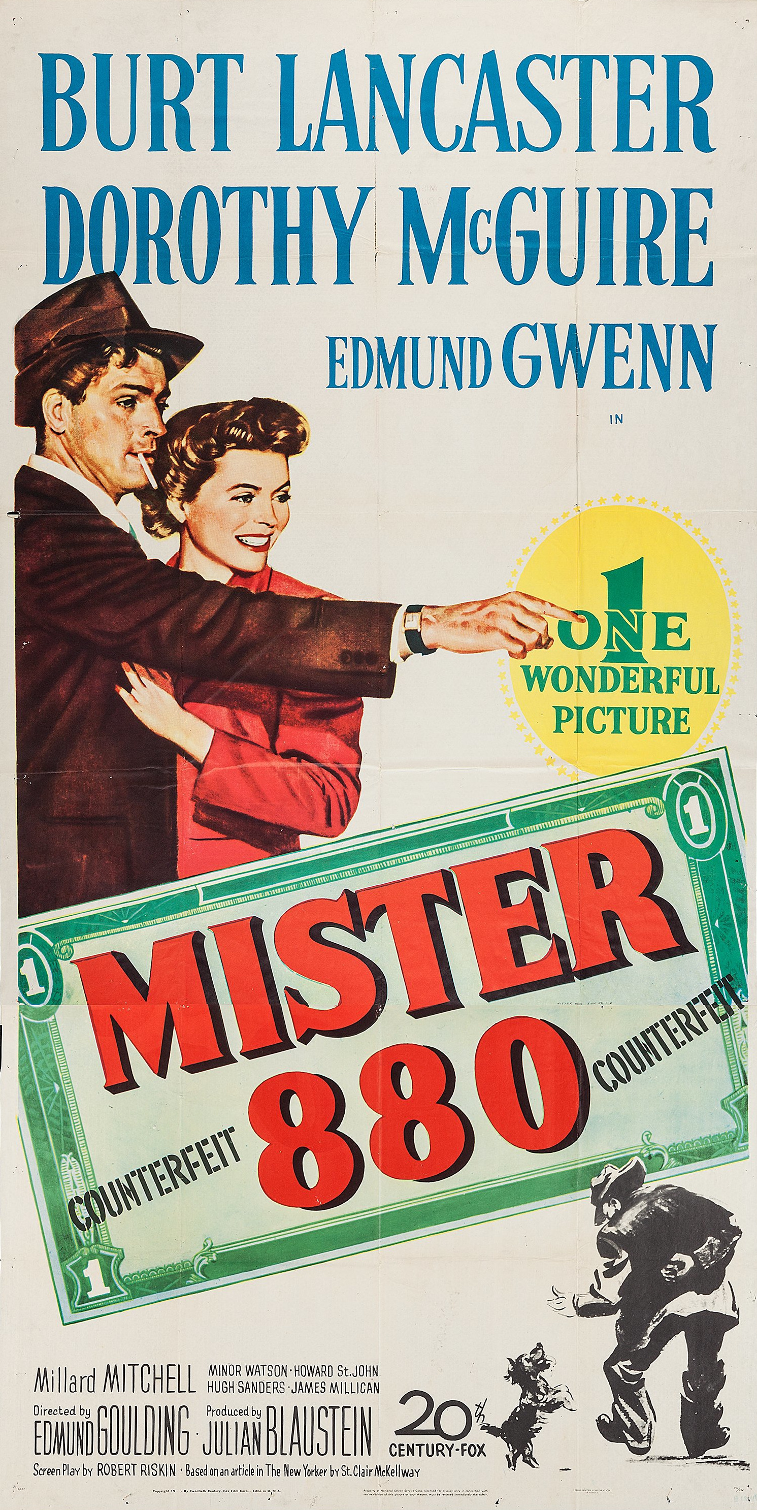 Mega Sized Movie Poster Image for Mister 880 (#1 of 2)