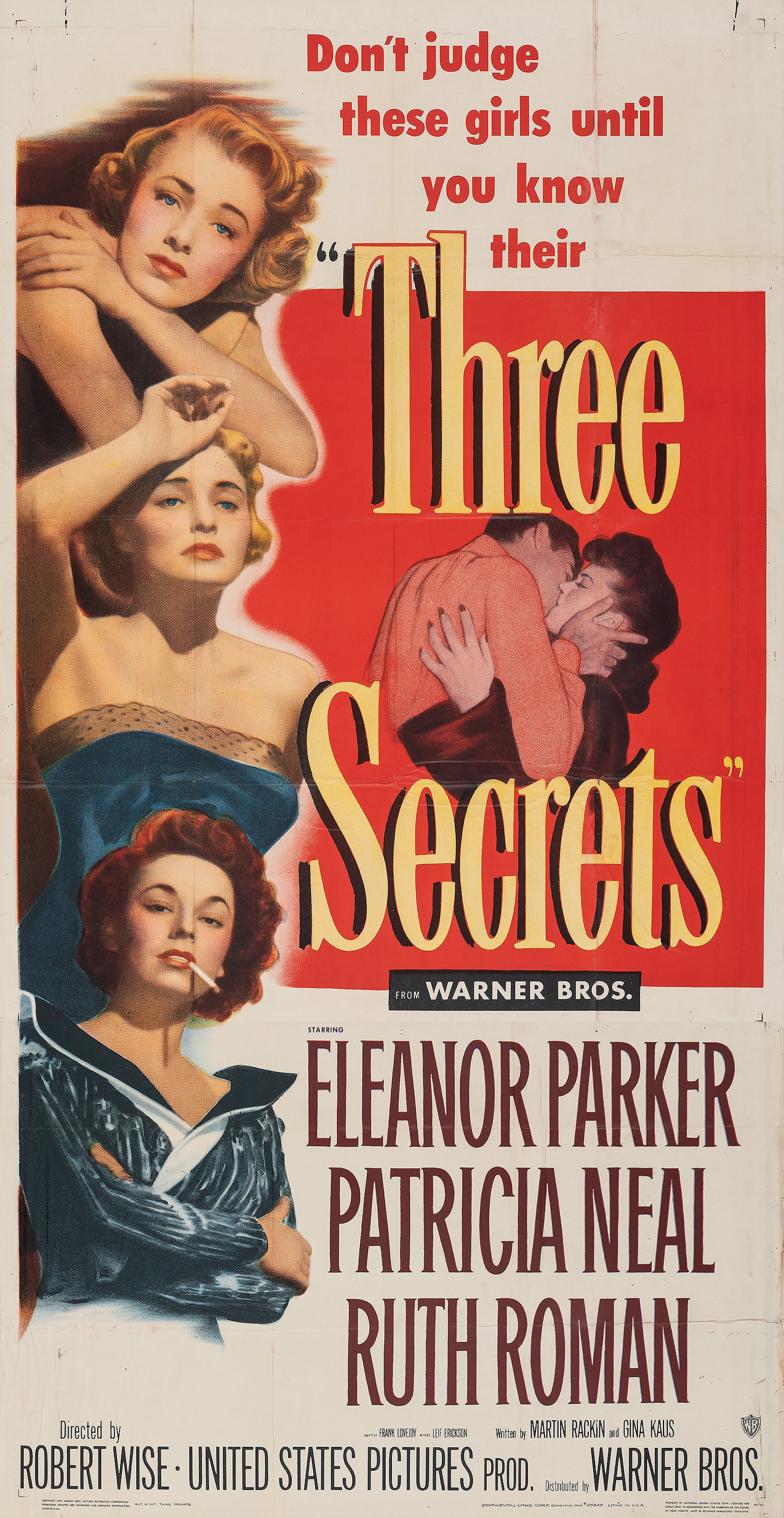 Mega Sized Movie Poster Image for Three Secrets (#2 of 2)