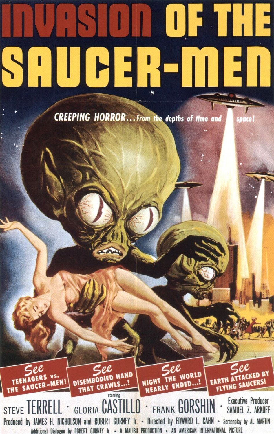 Extra Large Movie Poster Image for Invasion of the Saucer Men 
