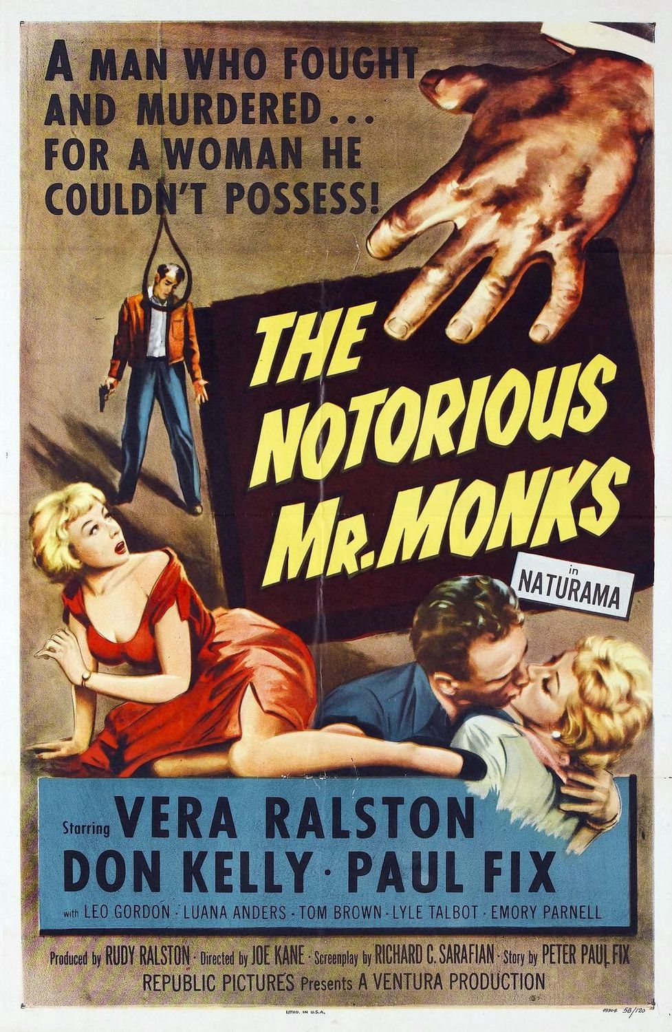 Extra Large Movie Poster Image for The Notorious Mr. Monks 