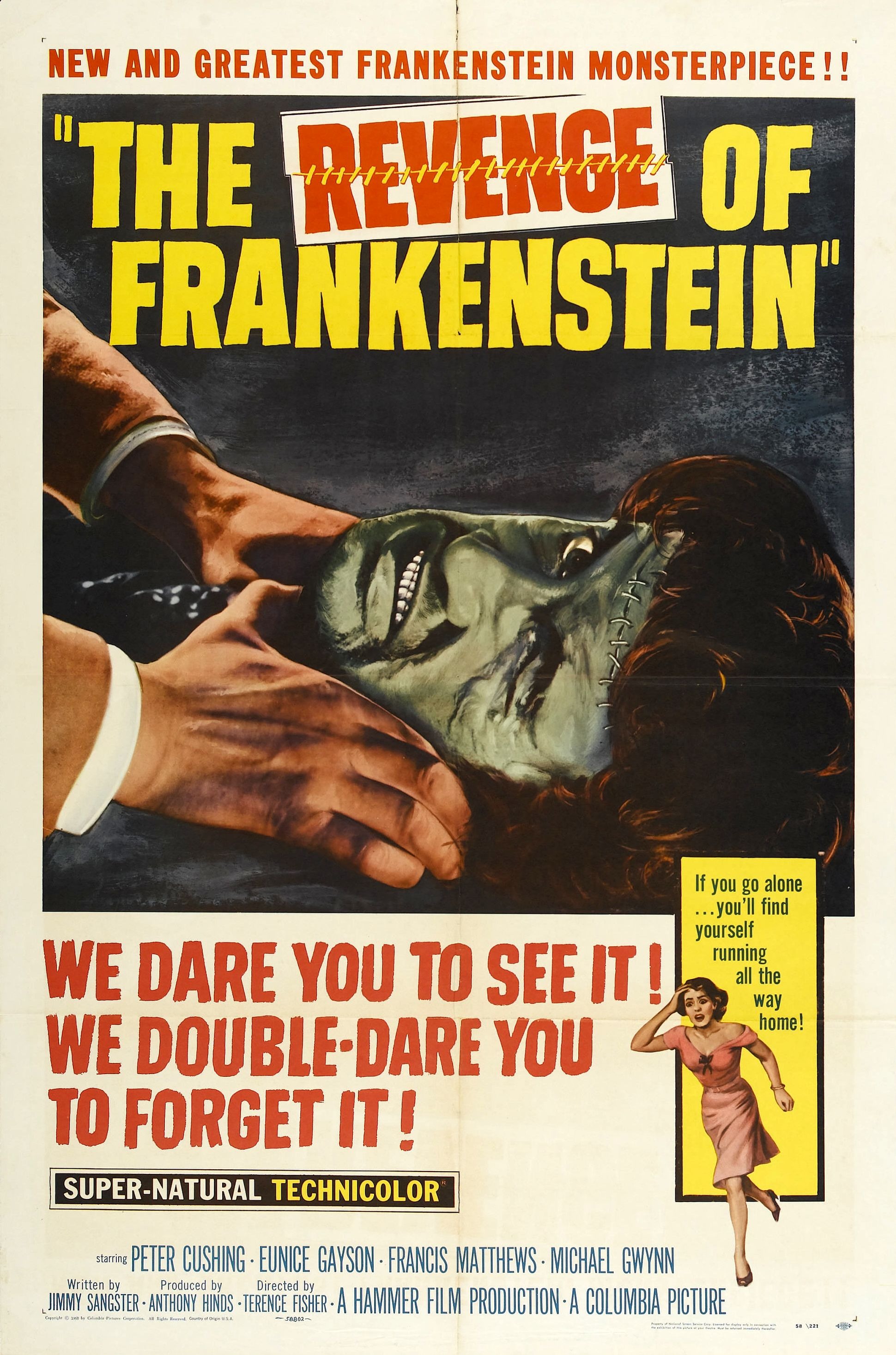 Mega Sized Movie Poster Image for The Revenge of Frankenstein 