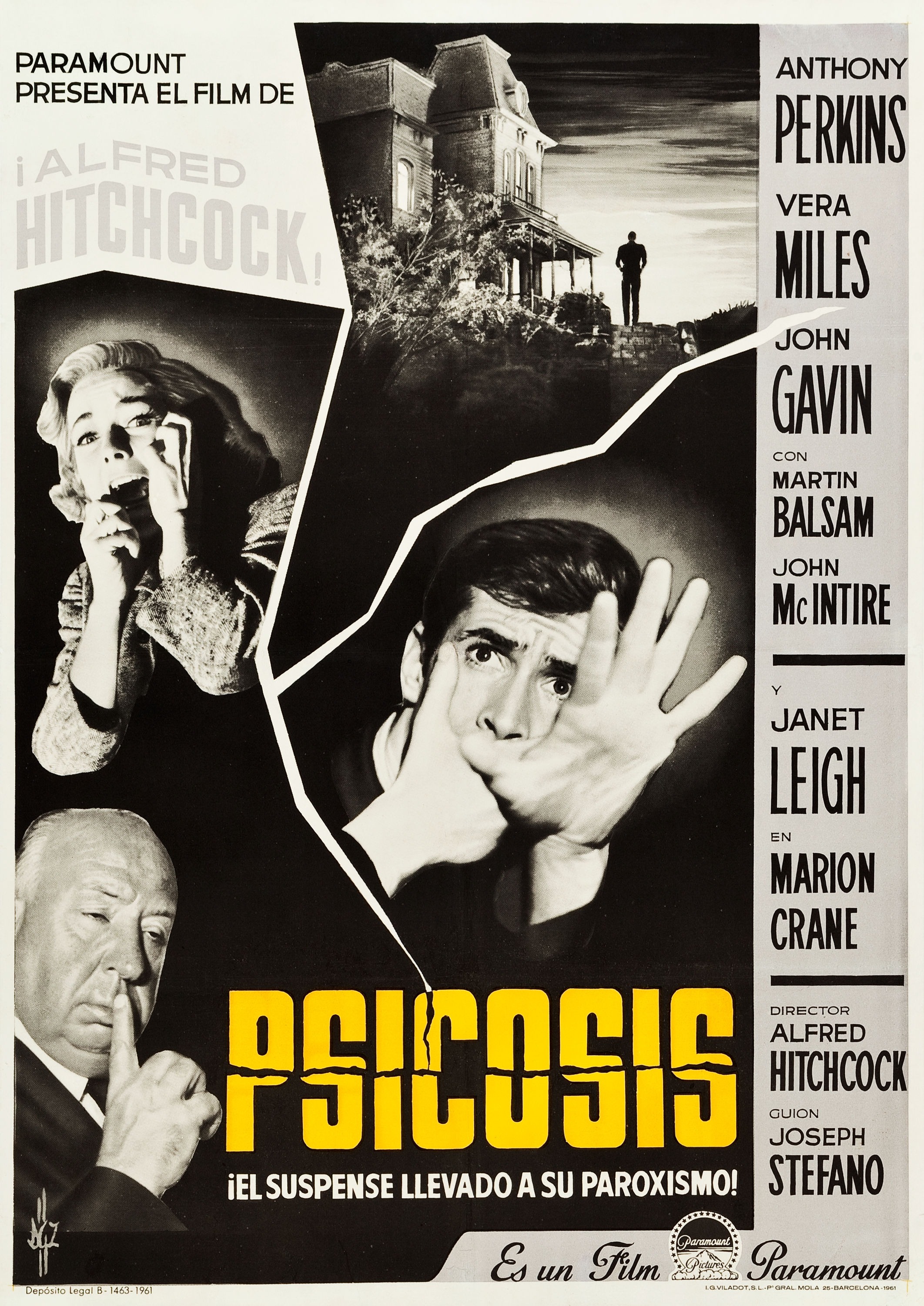 Mega Sized Movie Poster Image for Psycho (#2 of 3)
