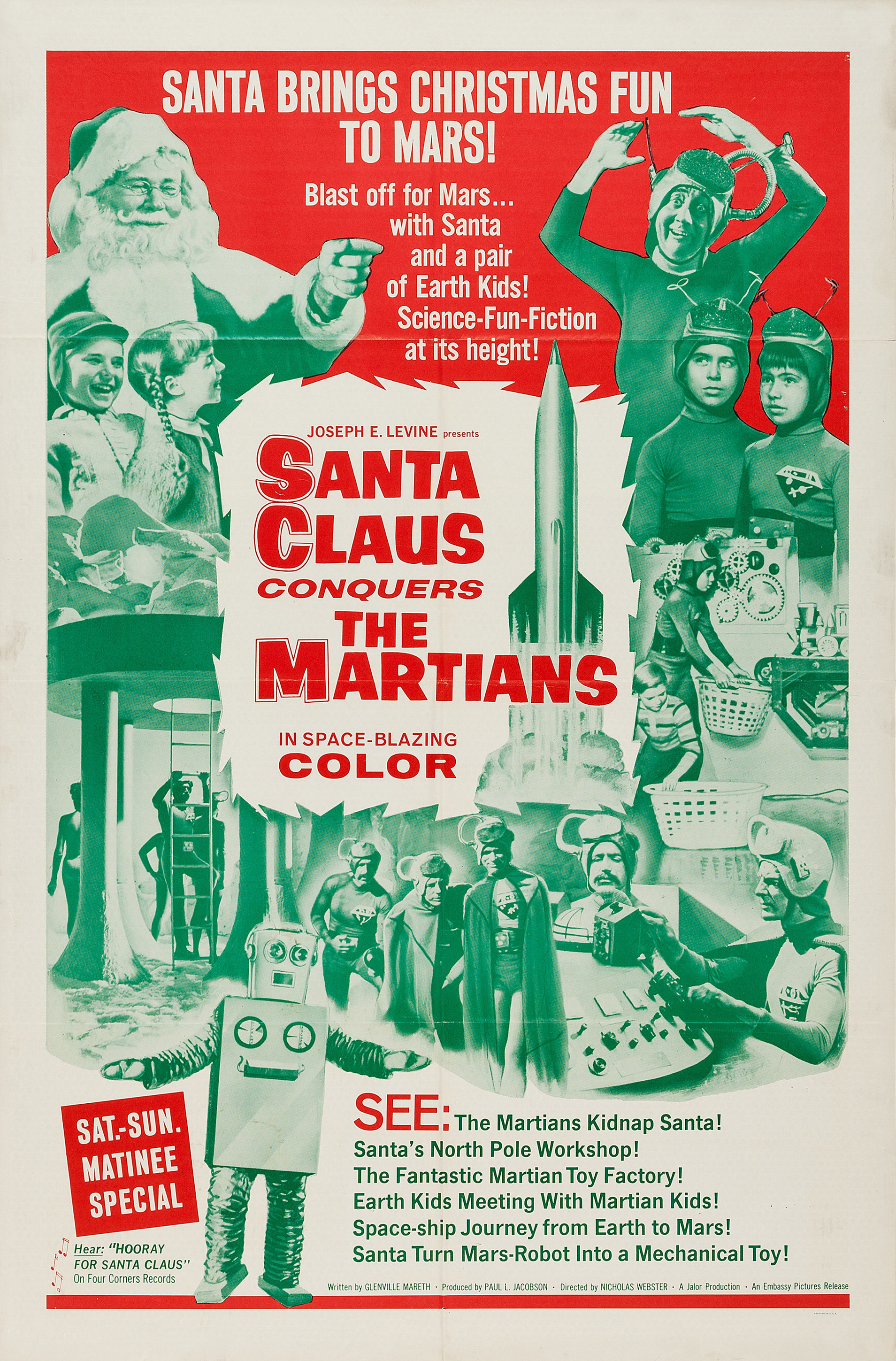 Mega Sized Movie Poster Image for Santa Claus Conquers the Martians 