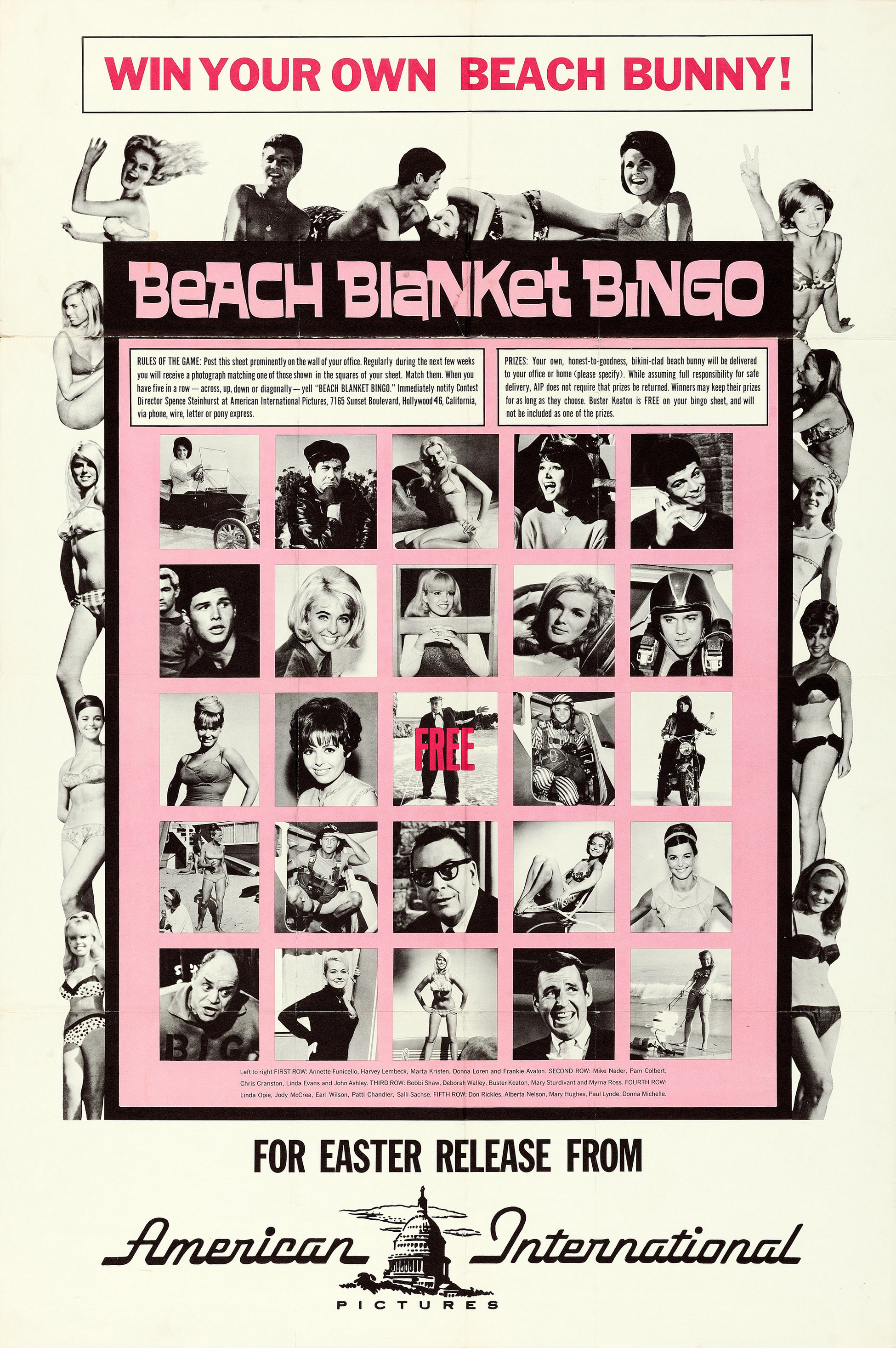 Mega Sized Movie Poster Image for Beach Blanket Bingo (#2 of 2)