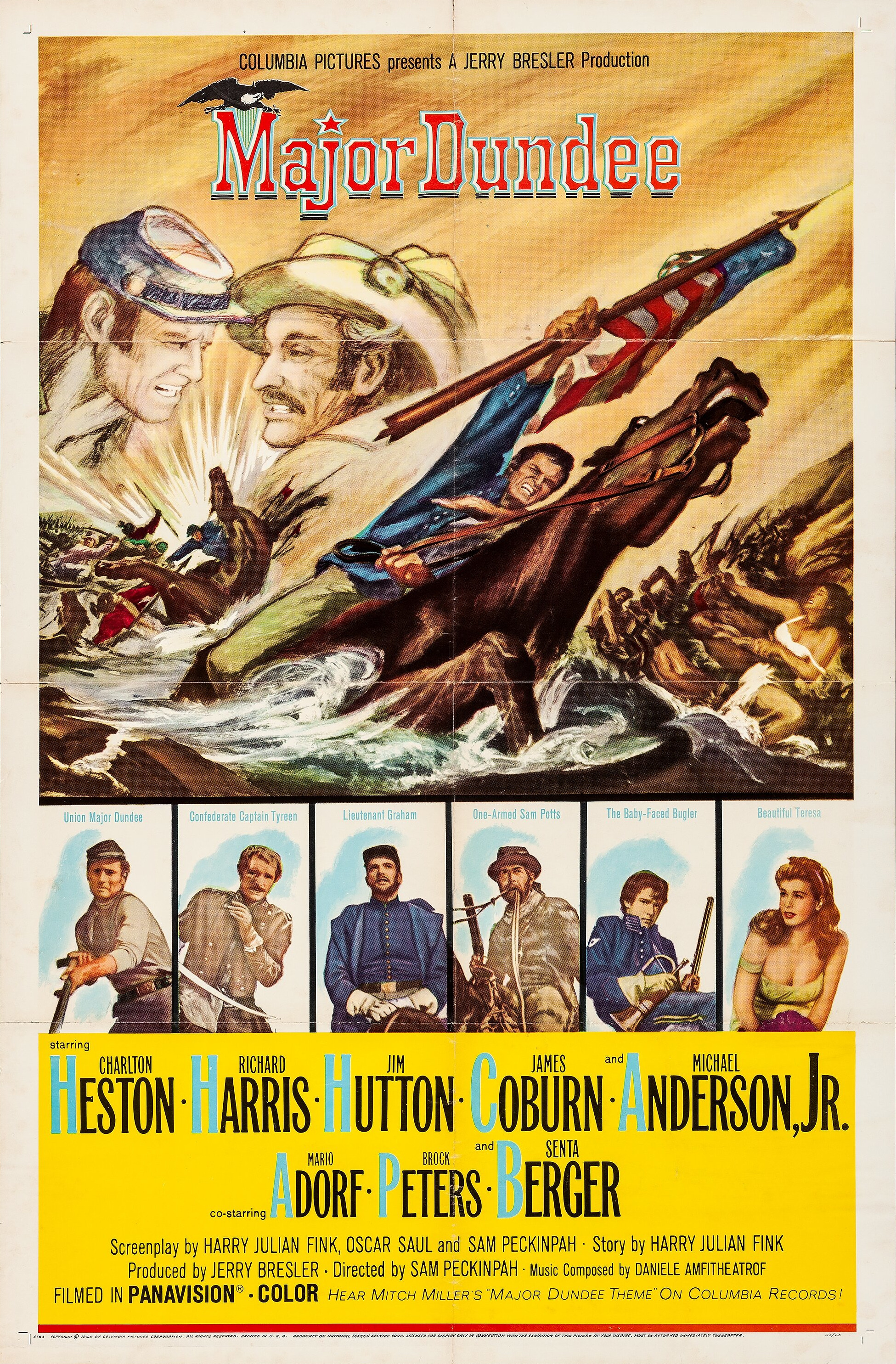 Mega Sized Movie Poster Image for Major Dundee (#1 of 2)