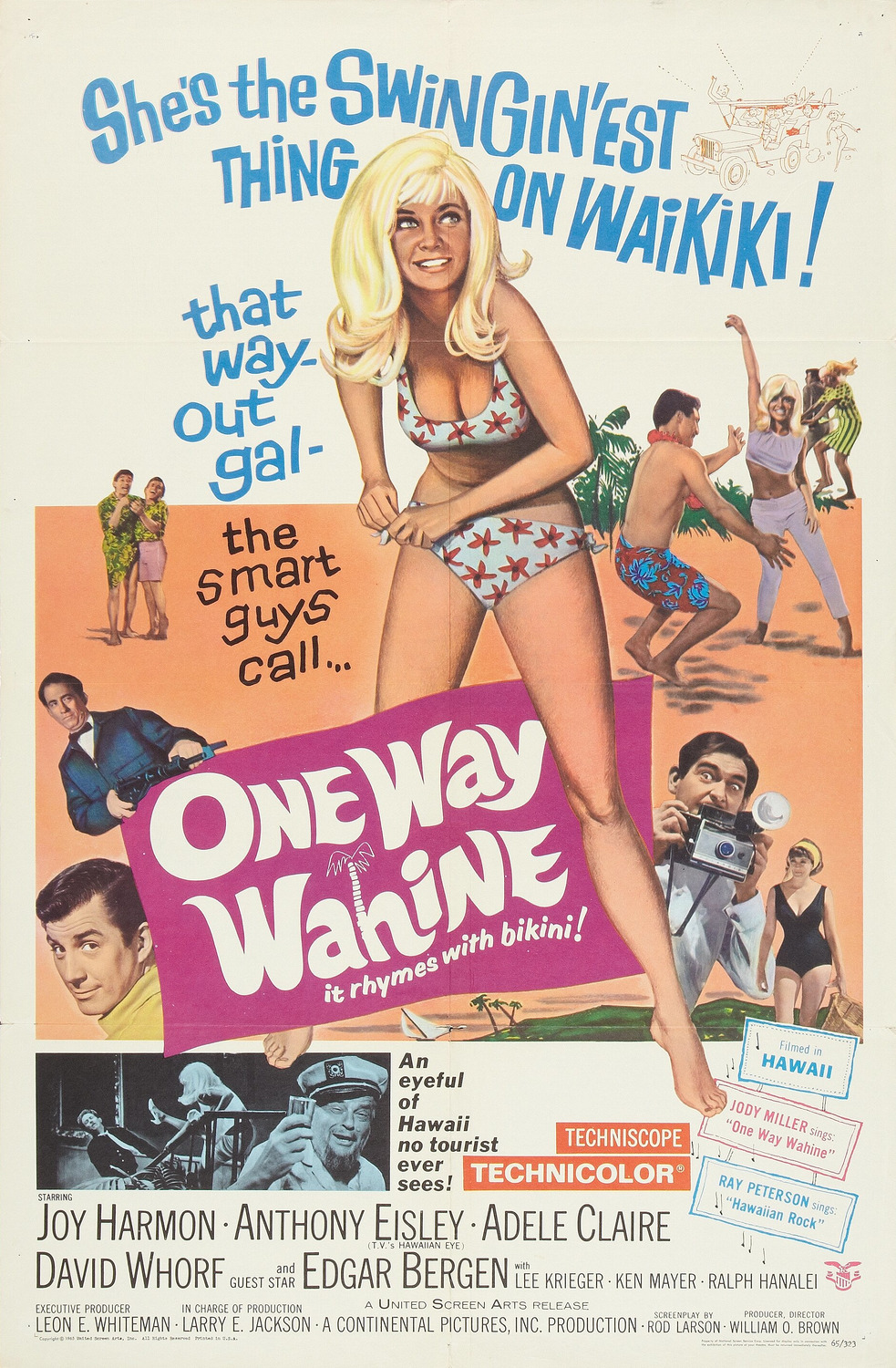 Extra Large Movie Poster Image for One Way Wahine 