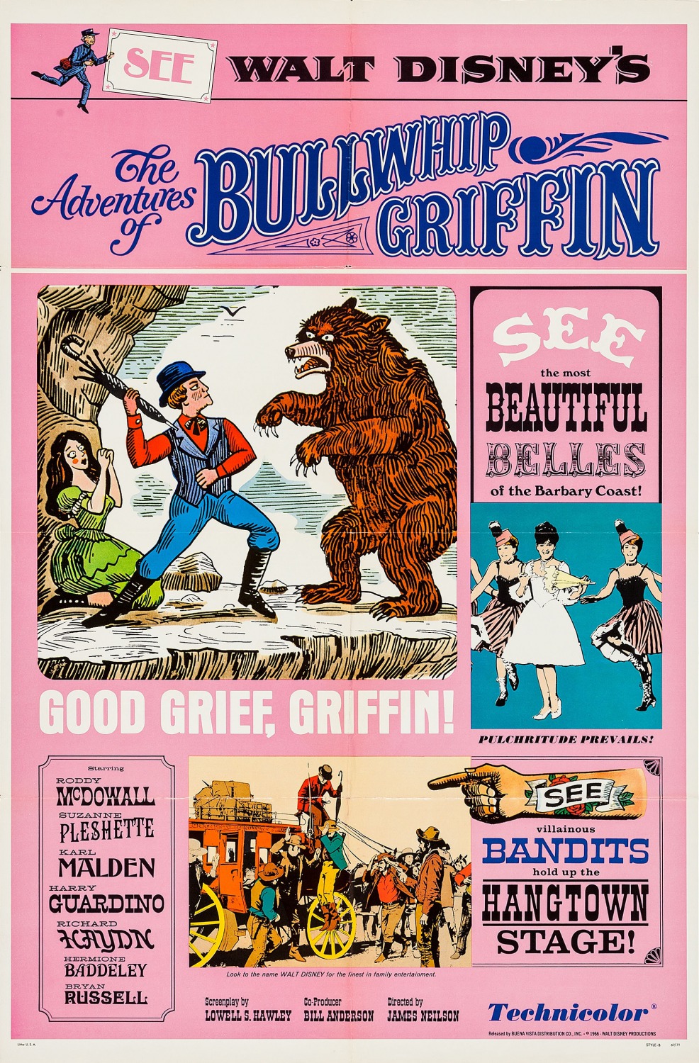 Extra Large Movie Poster Image for The Adventures of Bullwhip Griffin (#1 of 2)