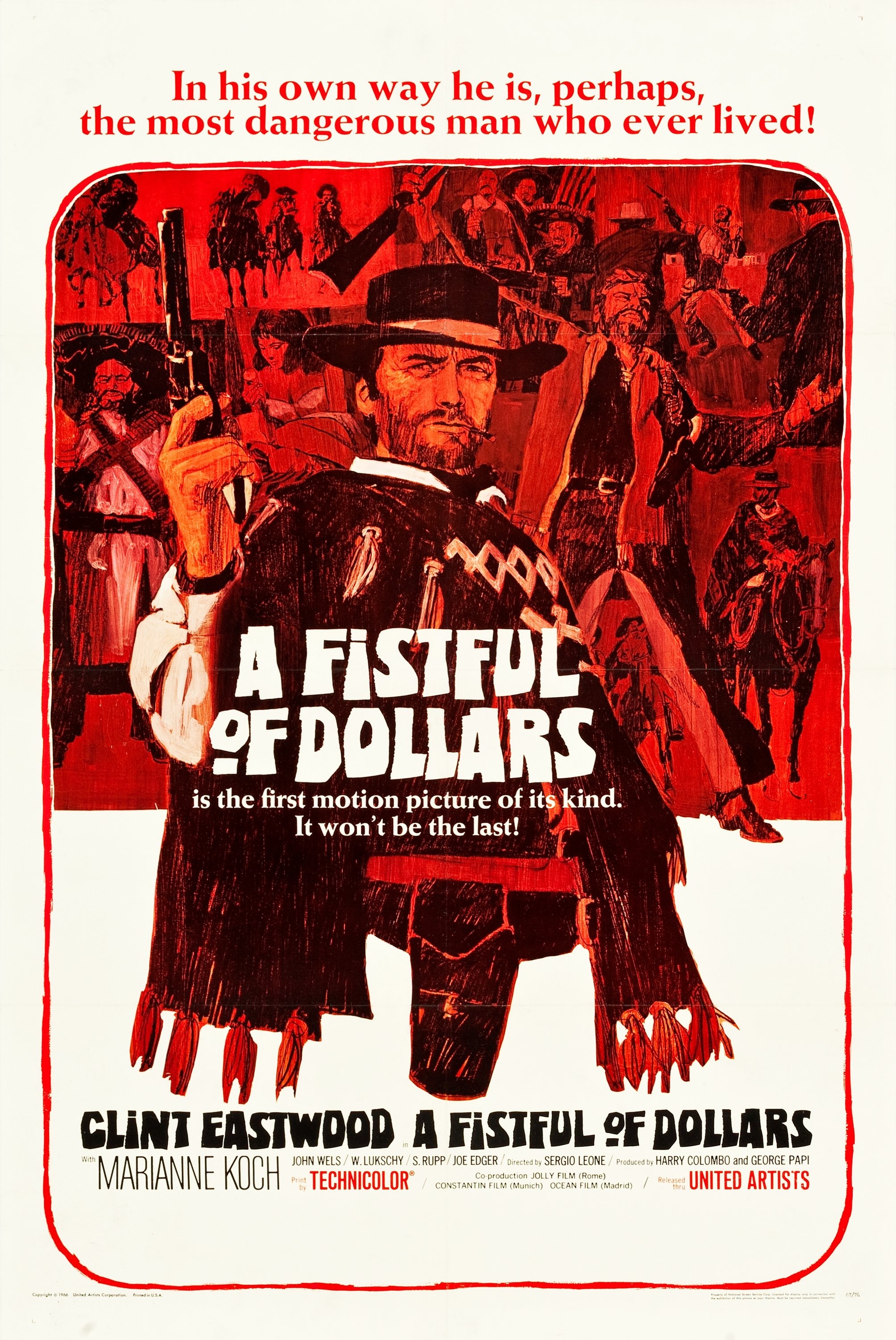 Mega Sized Movie Poster Image for A Fistful of Dollars (#2 of 3)