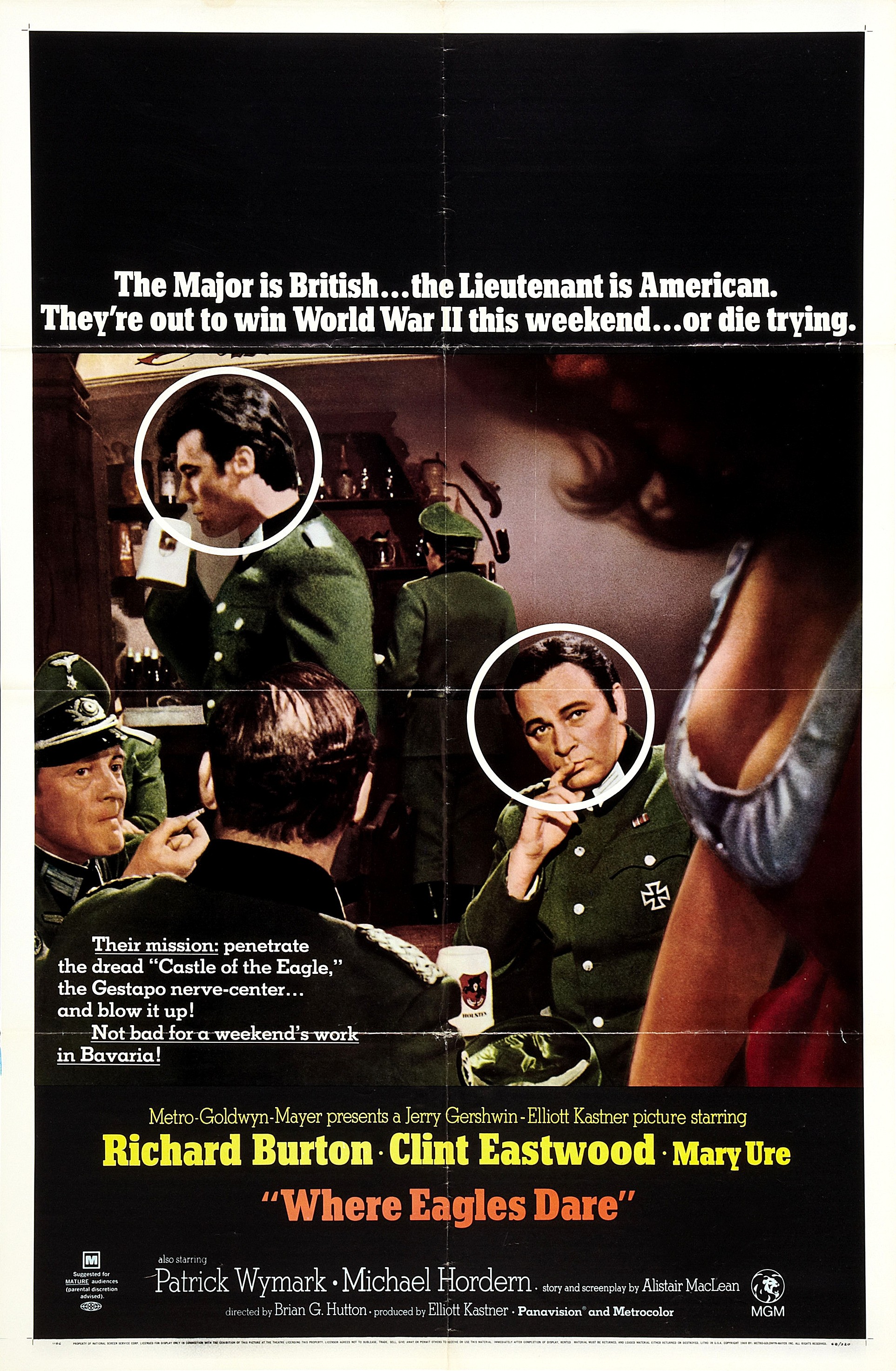 Mega Sized Movie Poster Image for Where Eagles Dare (#1 of 7)
