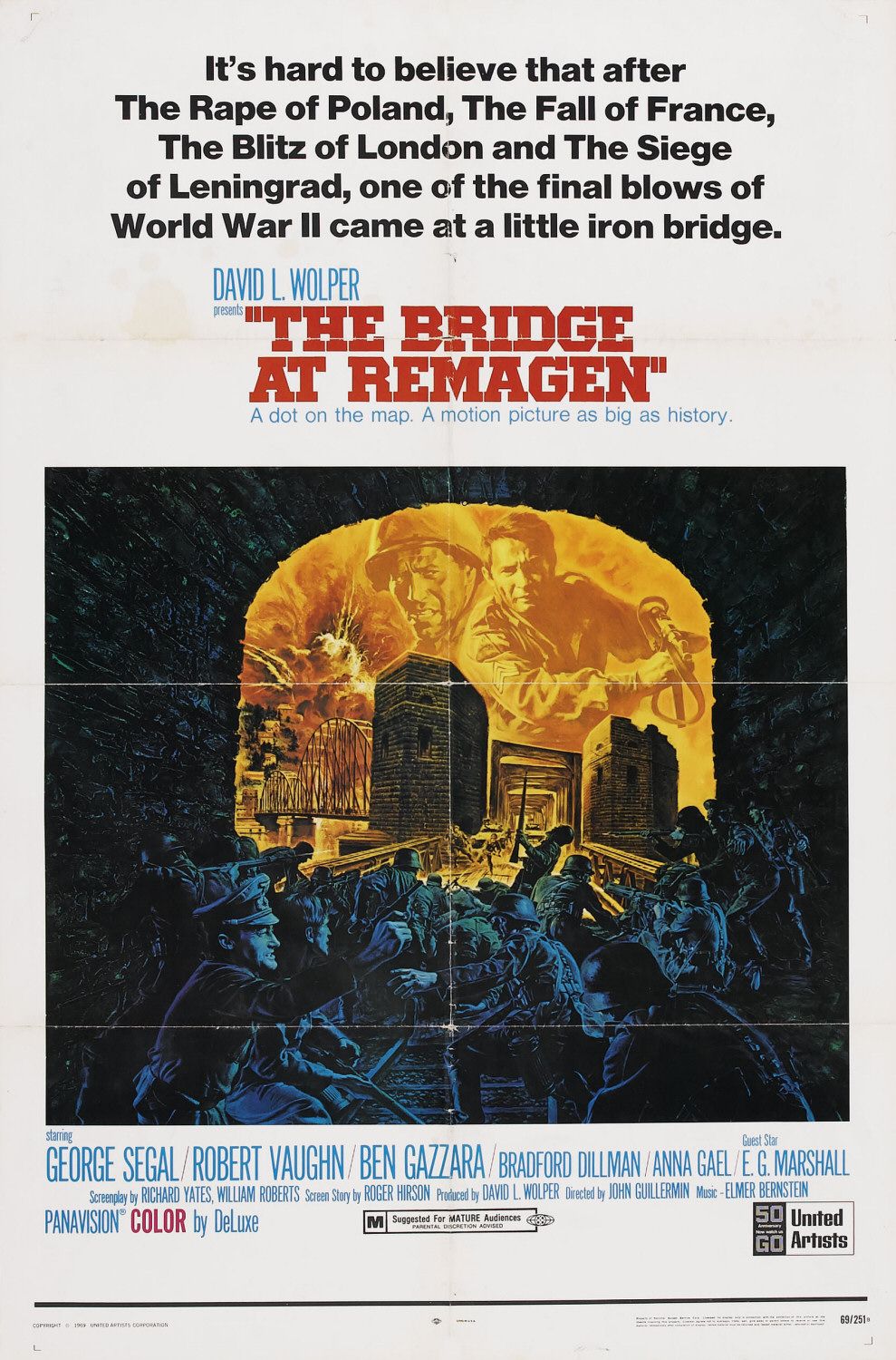 Extra Large Movie Poster Image for The Bridge at Remagen (#1 of 2)
