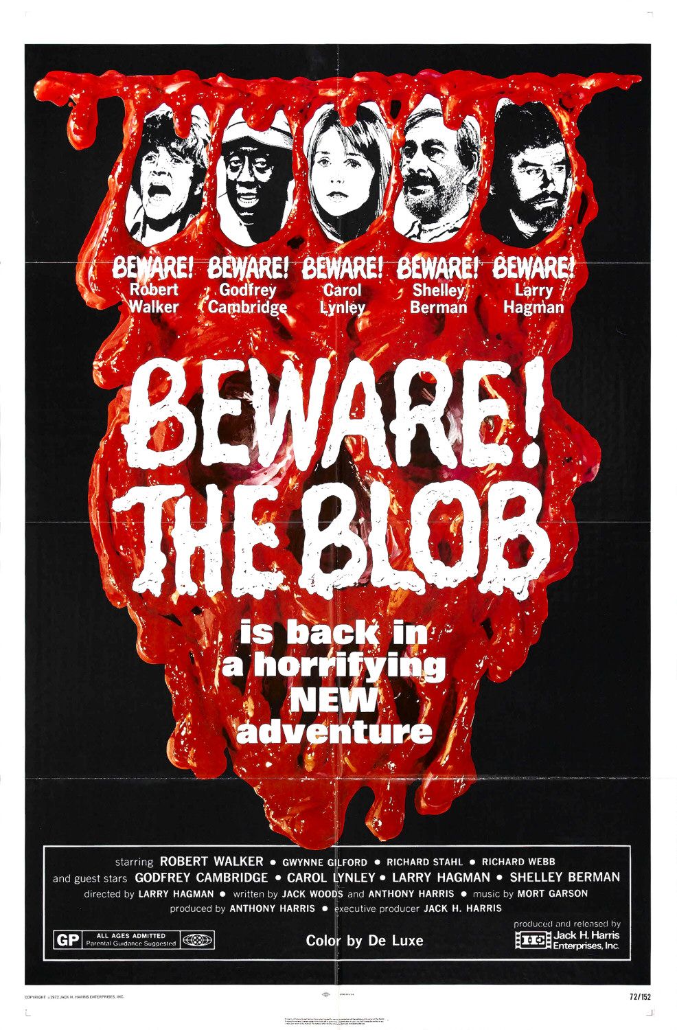 Extra Large Movie Poster Image for Beware! The Blob 