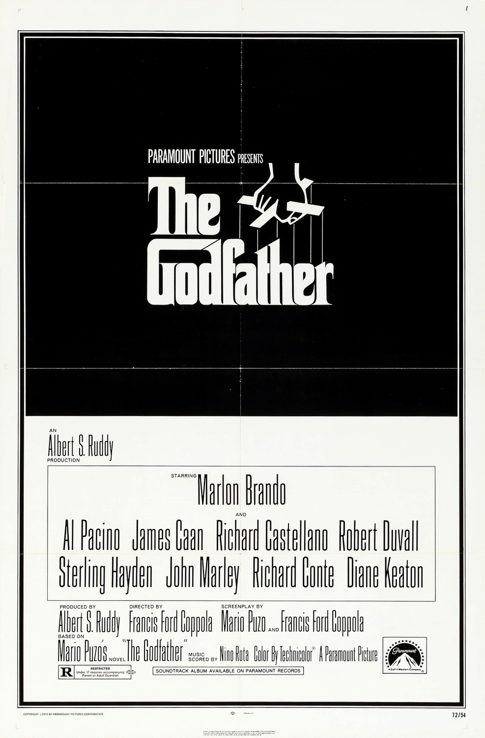 Extra Large Movie Poster Image for The Godfather (#1 of 3)