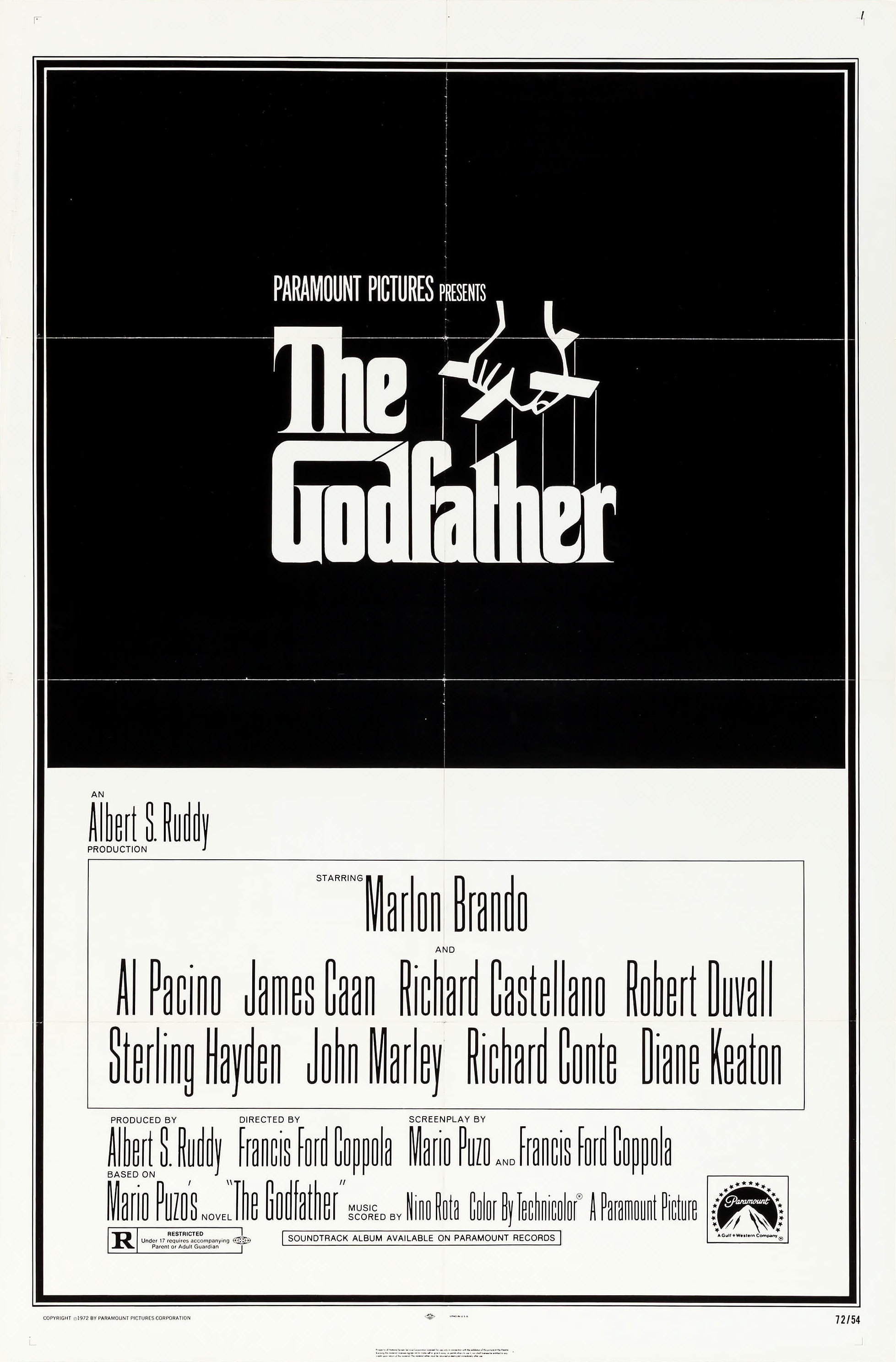 Mega Sized Movie Poster Image for The Godfather (#1 of 3)