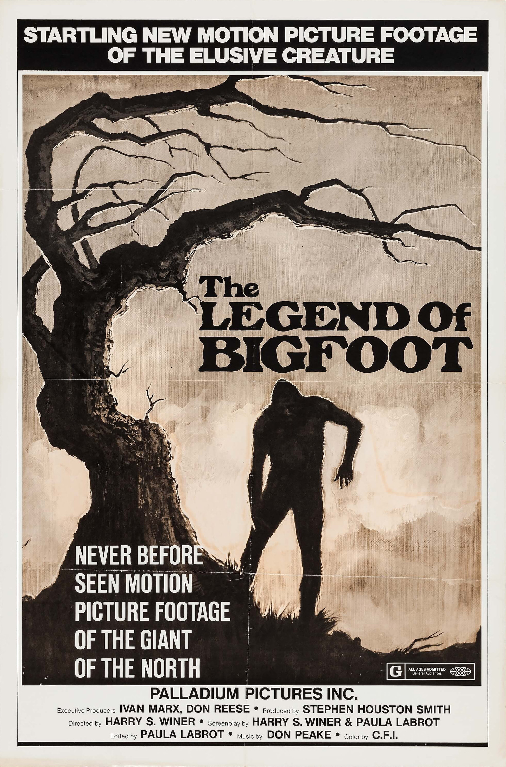 Mega Sized Movie Poster Image for The Legend of Bigfoot 