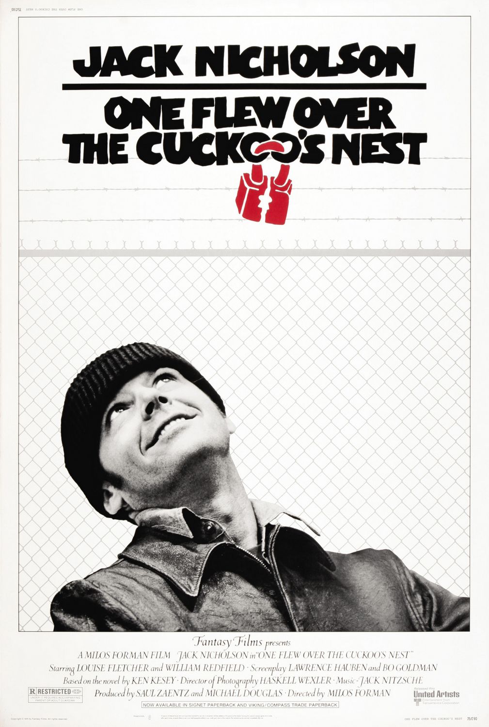 Extra Large Movie Poster Image for One Flew Over the Cuckoo's Nest (#1 of 4)