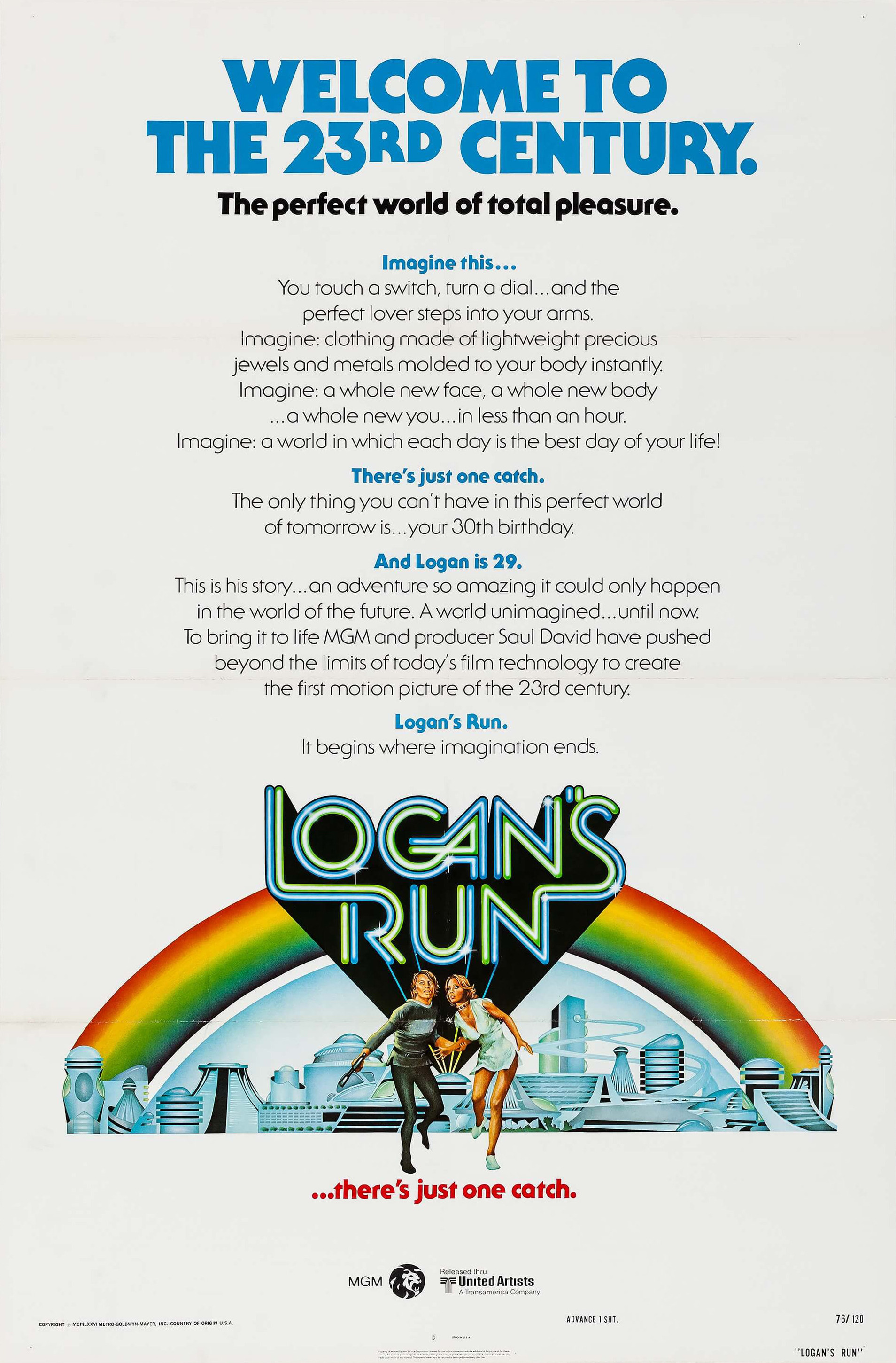 Mega Sized Movie Poster Image for Logan's Run (#2 of 6)