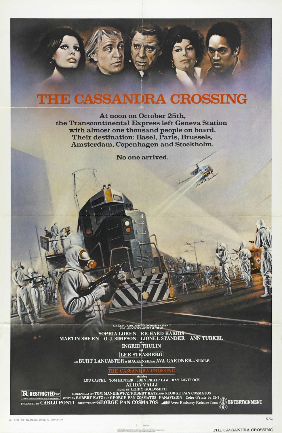 Extra Large Movie Poster Image for The Cassandra Crossing (#1 of 2)