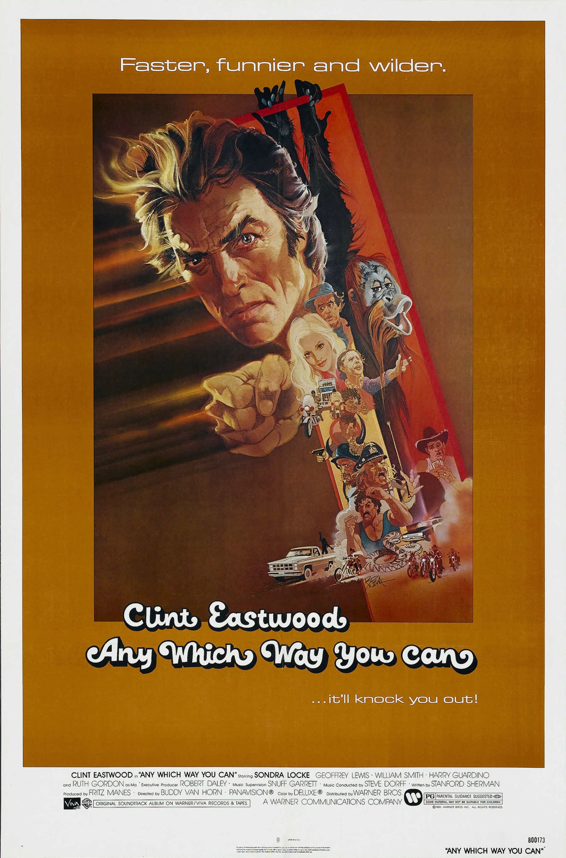 Mega Sized Movie Poster Image for Any Which Way you Can (#1 of 2)