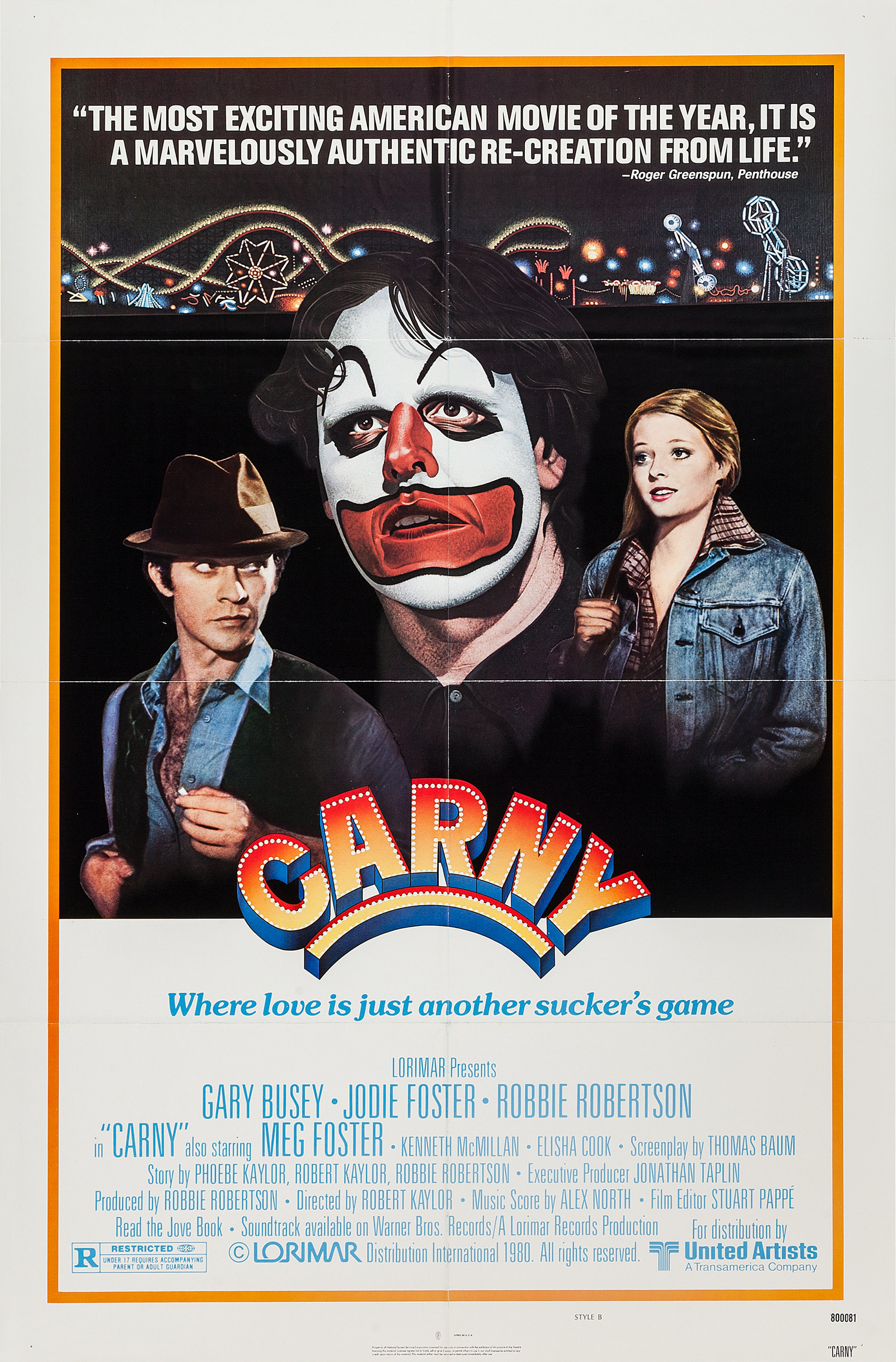 Mega Sized Movie Poster Image for Carny (#1 of 2)