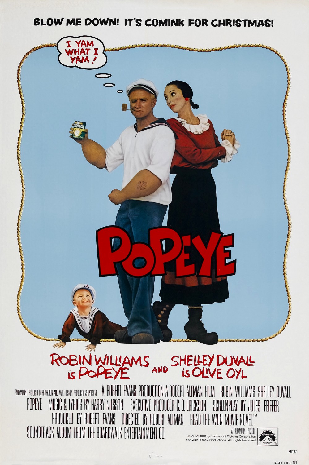 Extra Large Movie Poster Image for Popeye (#1 of 3)