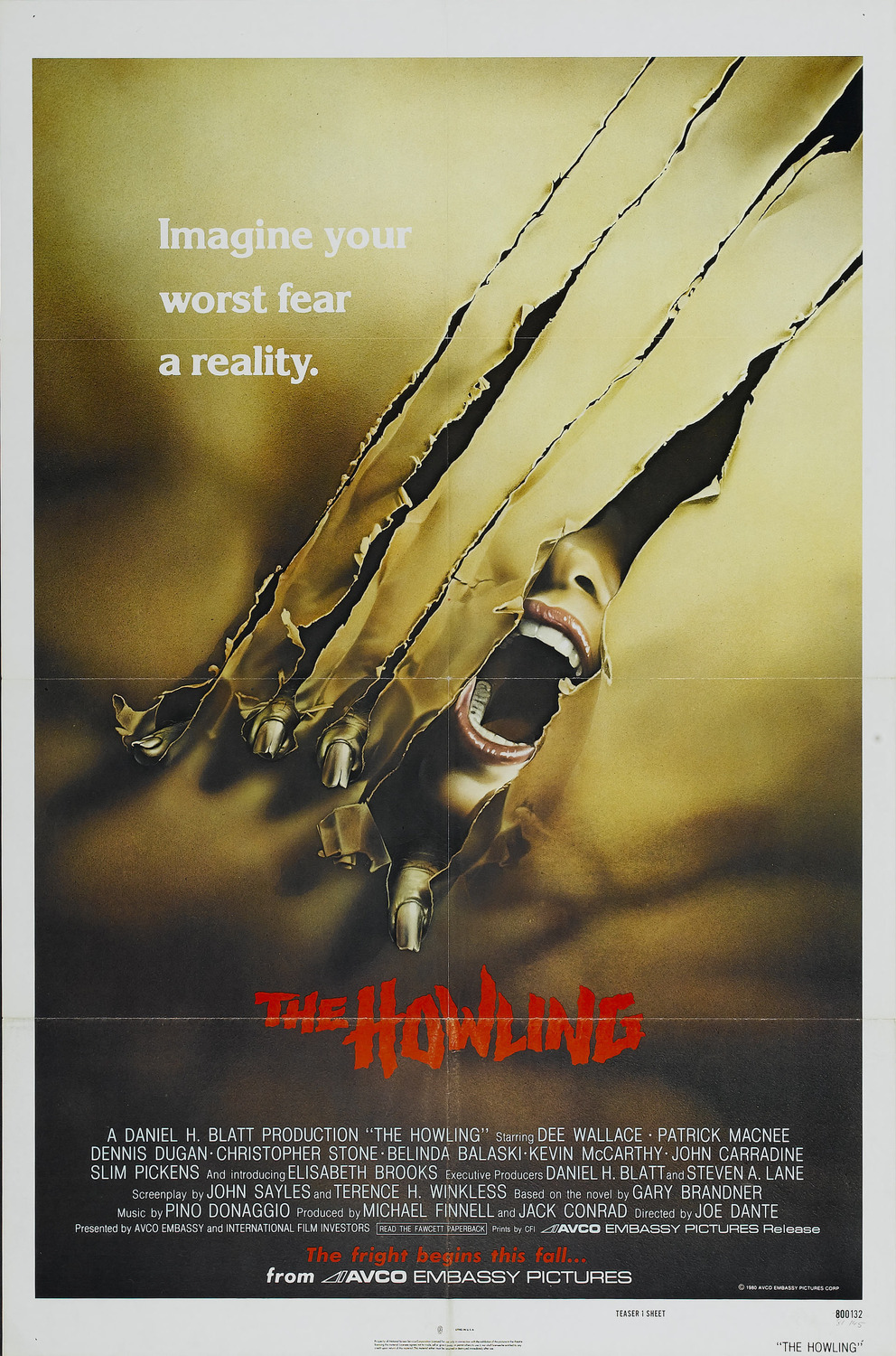 Extra Large Movie Poster Image for The Howling (#1 of 5)