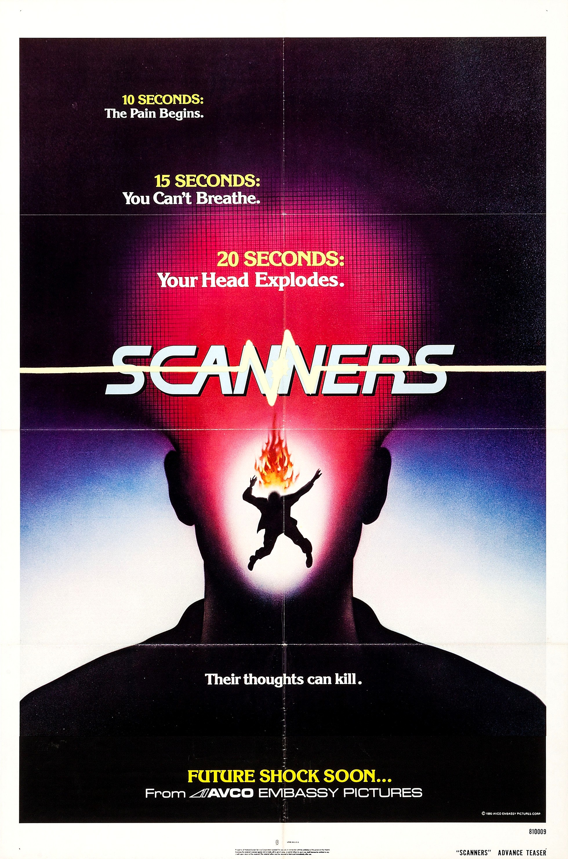 Mega Sized Movie Poster Image for Scanners (#1 of 6)