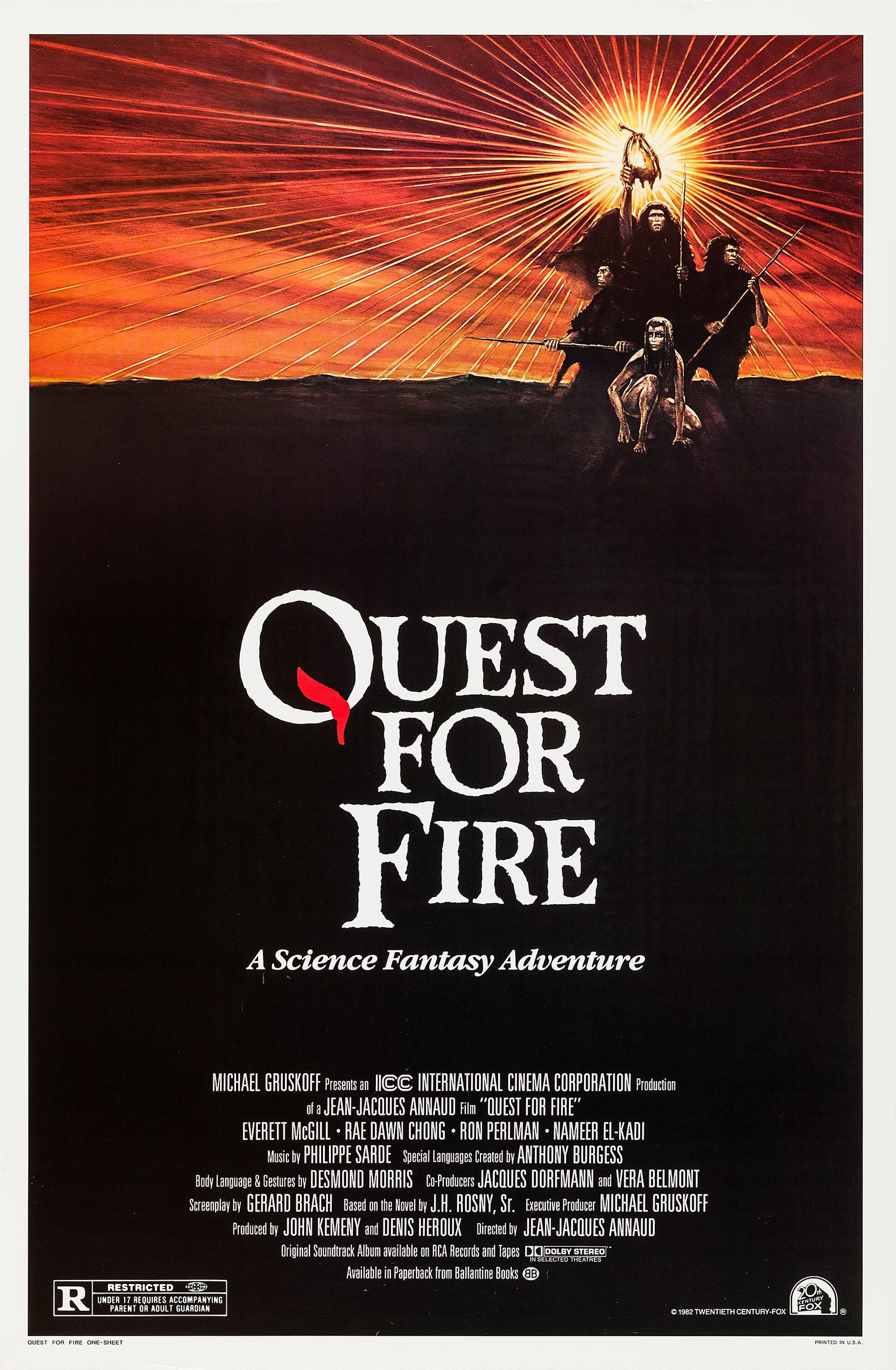 Mega Sized Movie Poster Image for Quest for Fire 