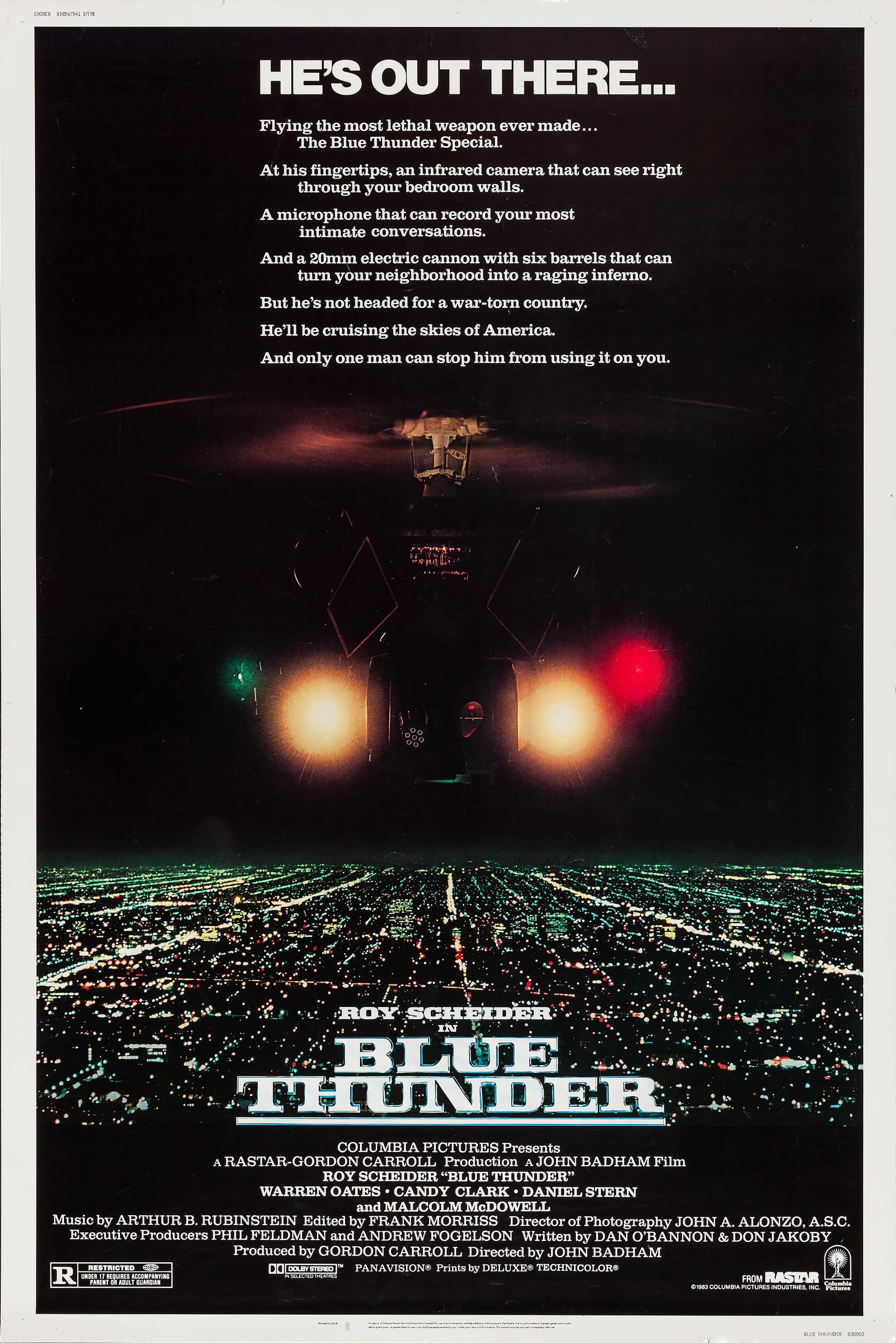 Mega Sized Movie Poster Image for Blue Thunder 