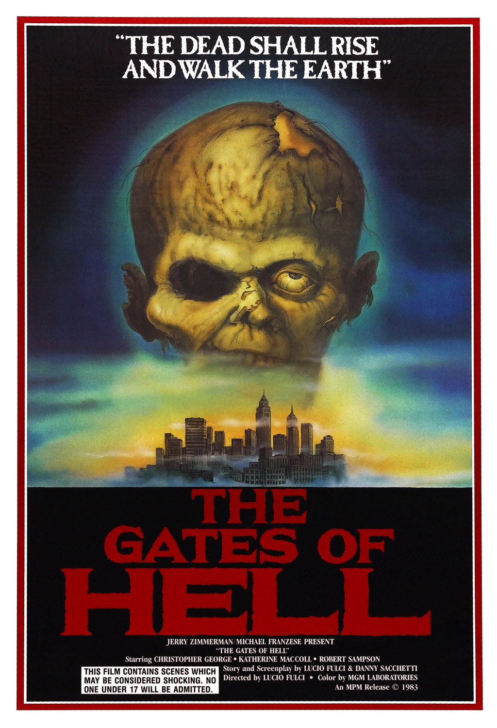 Extra Large Movie Poster Image for The Gates of Hell (aka City of the Living Dead) 