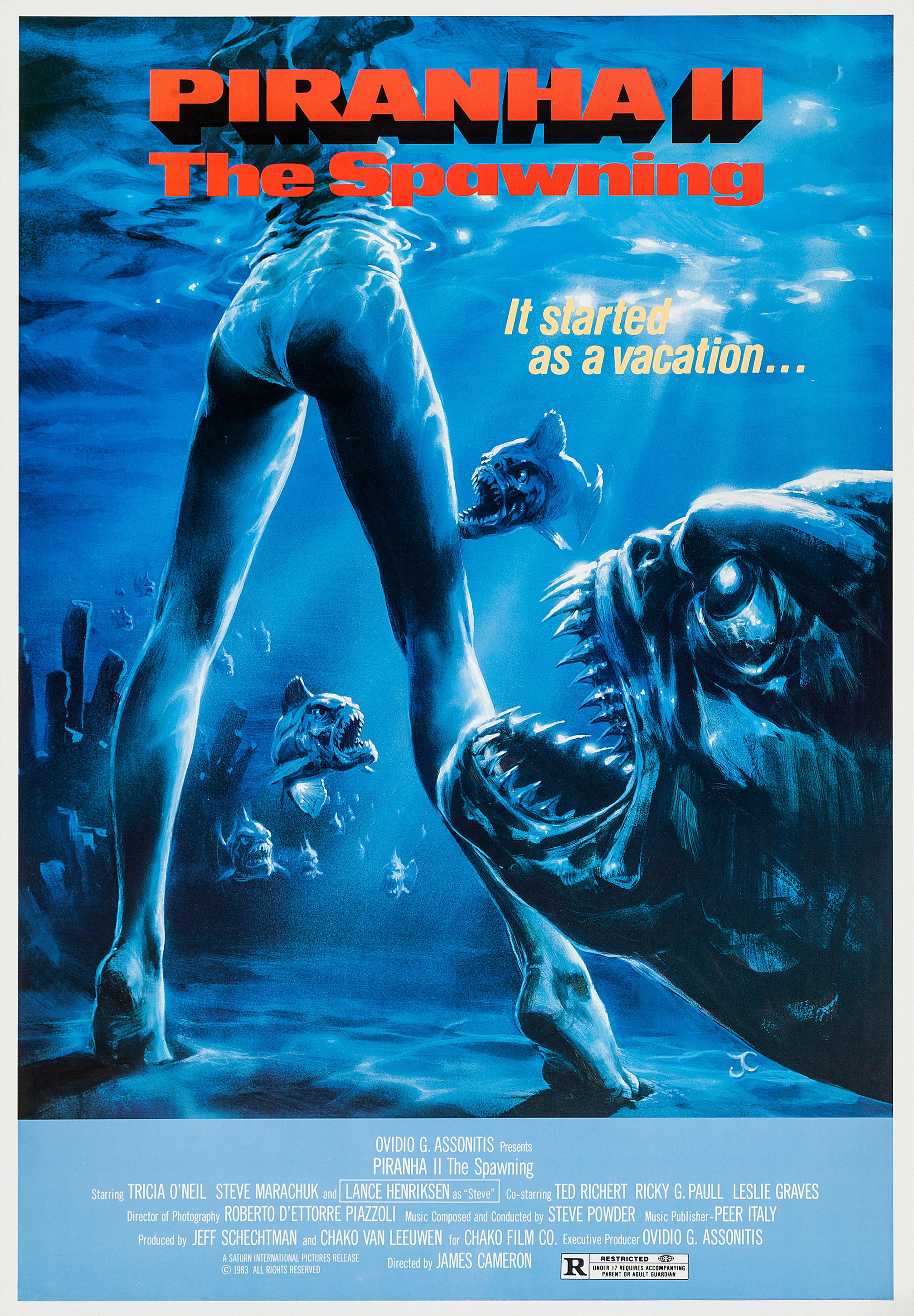 Mega Sized Movie Poster Image for Piranha Part Two: The Spawning (#2 of 2)