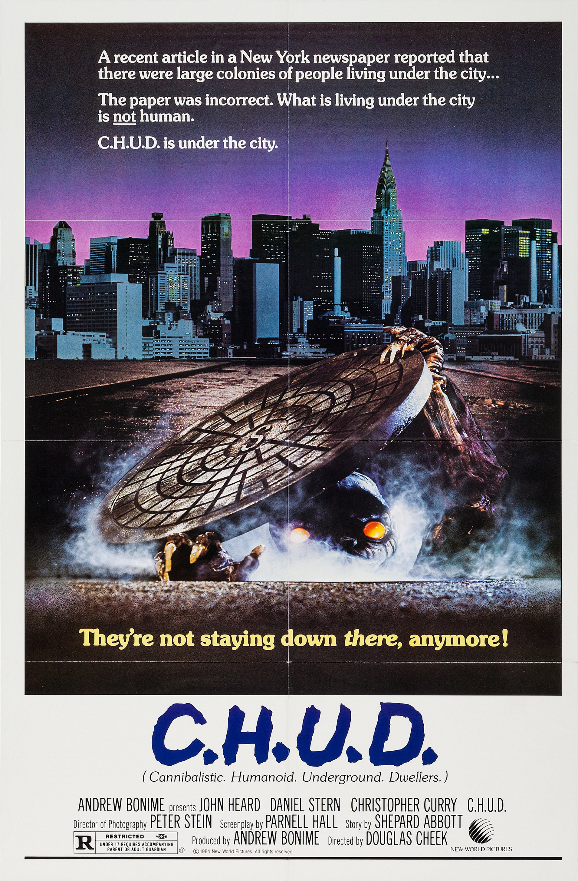 Mega Sized Movie Poster Image for C.H.U.D. (#1 of 2)